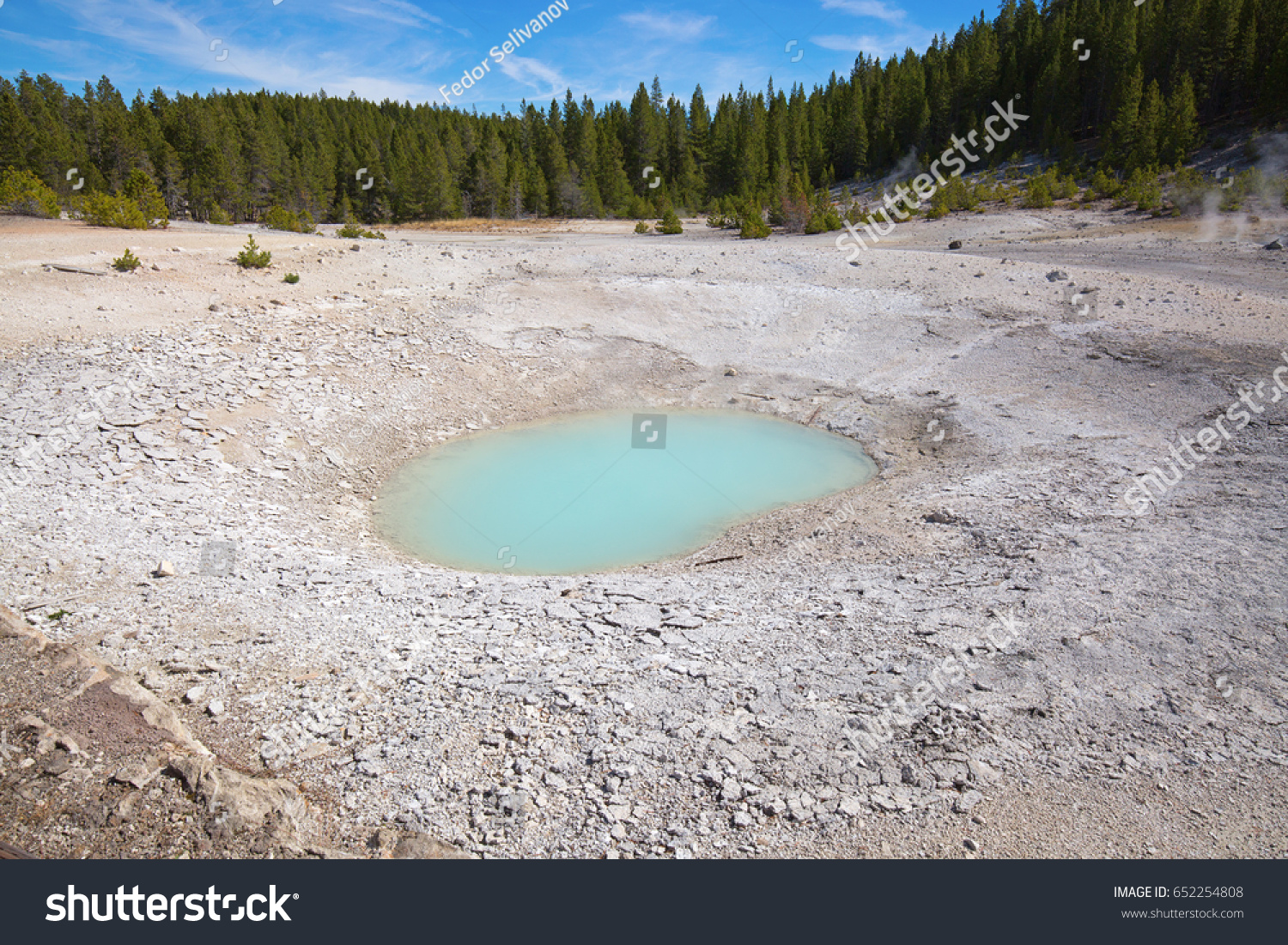 Norris geyser basin in the Yellowstone National park, USA #652254808