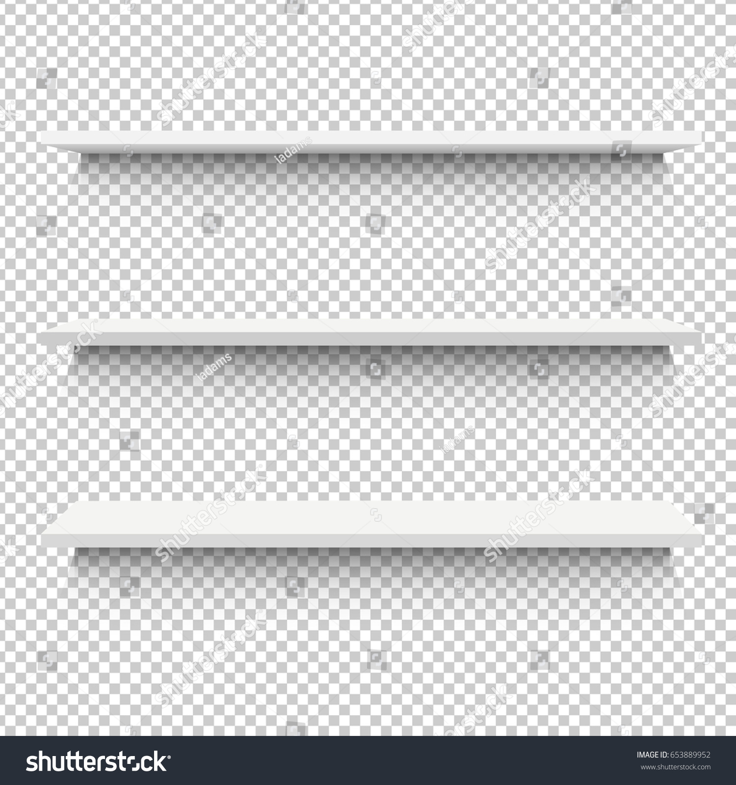 White Shelf, Vector Illustration #653889952