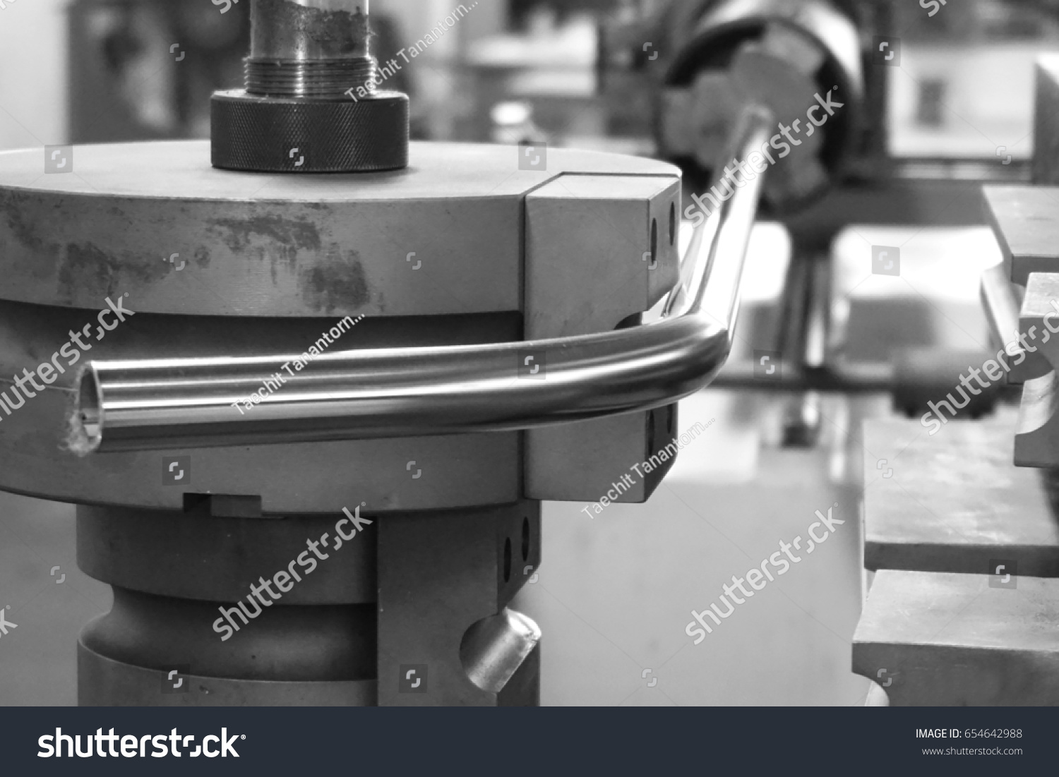 close up tube bending machine in the factory #654642988