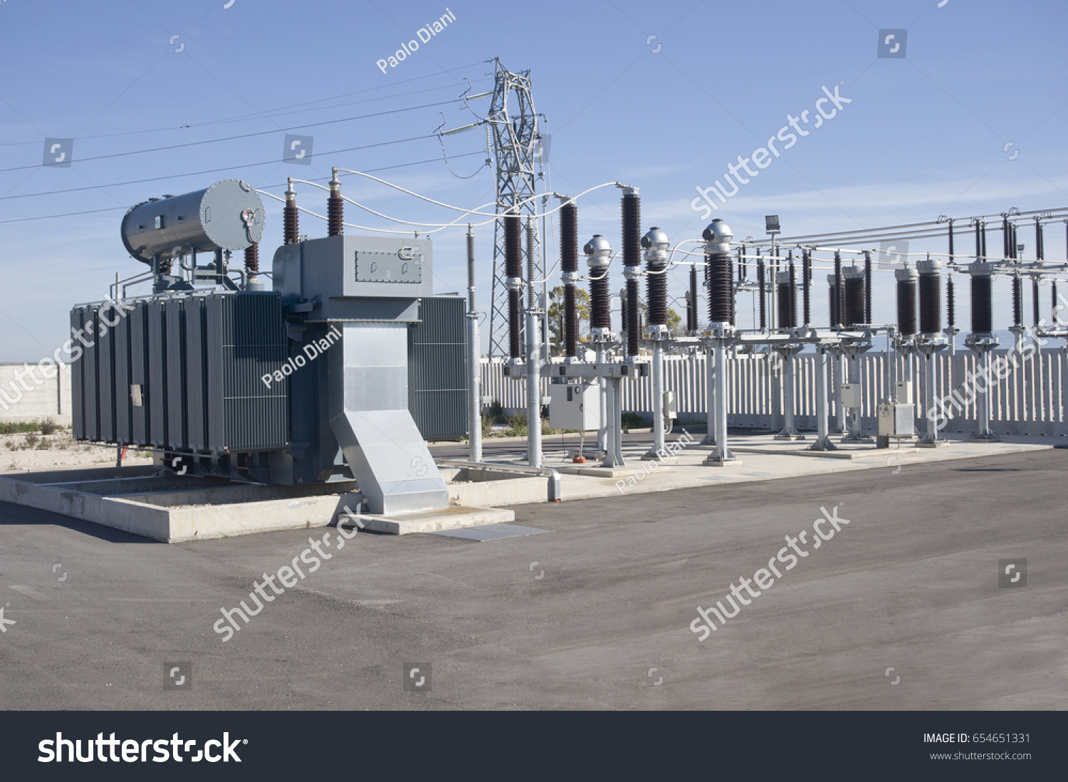 Electric Power Substation:
Electricity Substation, Power Line, Power Station, Equipment, Cable #654651331