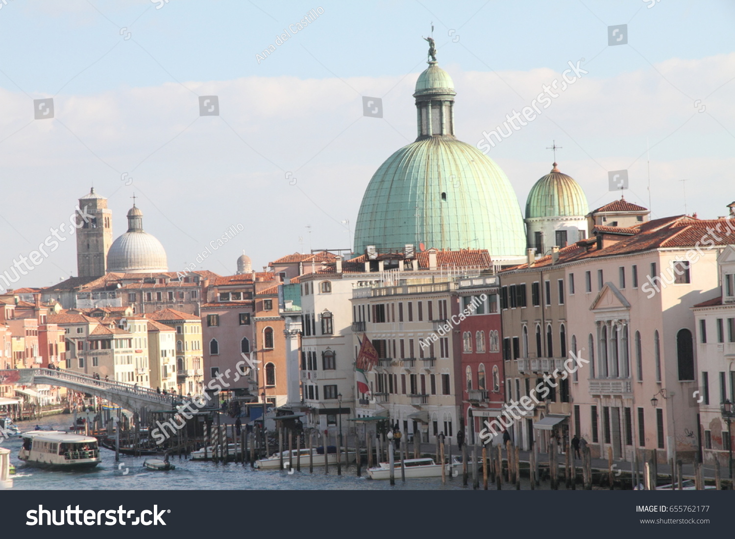 San Simeon Piccolo  in the Grand Canal Venice on January 27, 2015 #655762177
