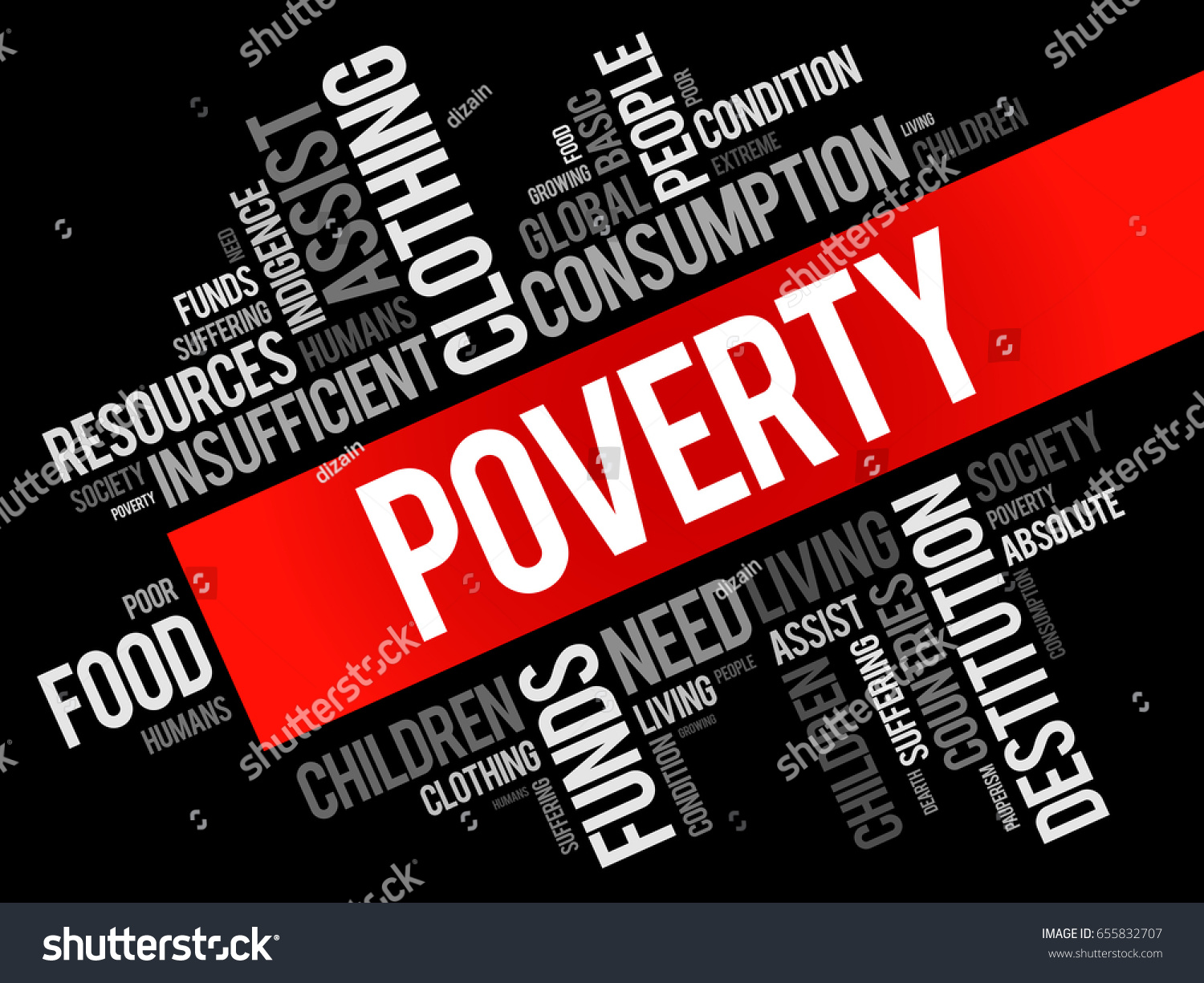 Poverty Is The State Of Having Few Material - Royalty Free Stock Vector ...