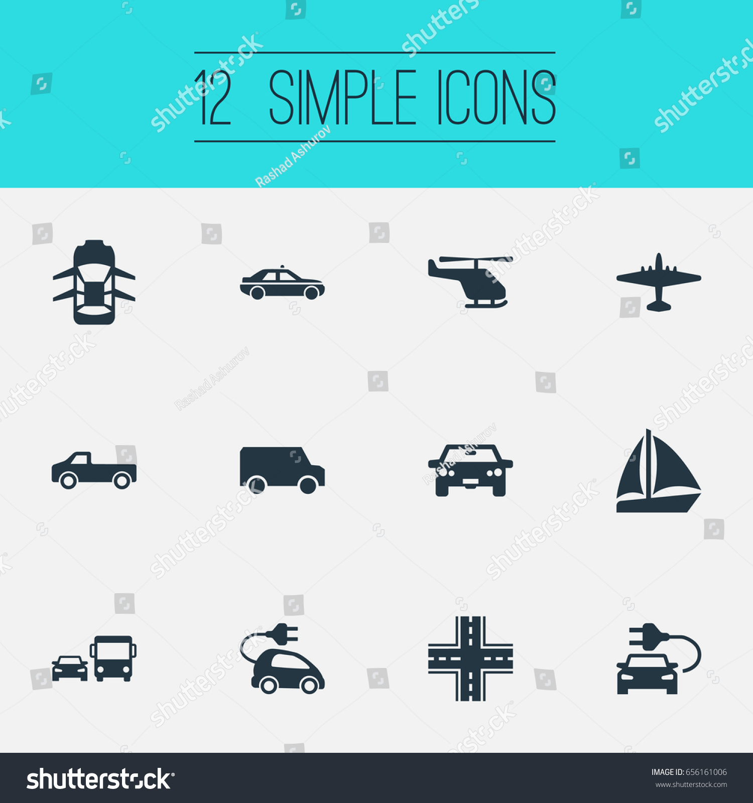 Vector Illustration Set Of Simple Transport Royalty Free Stock Vector