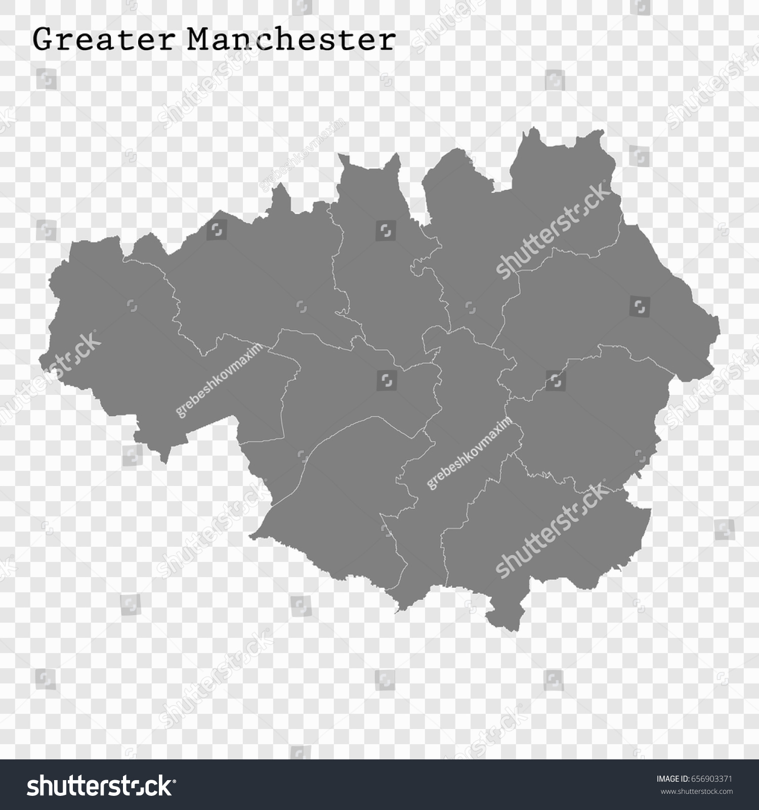 High Quality map of Greater Manchester is a - Royalty Free Stock Vector ...