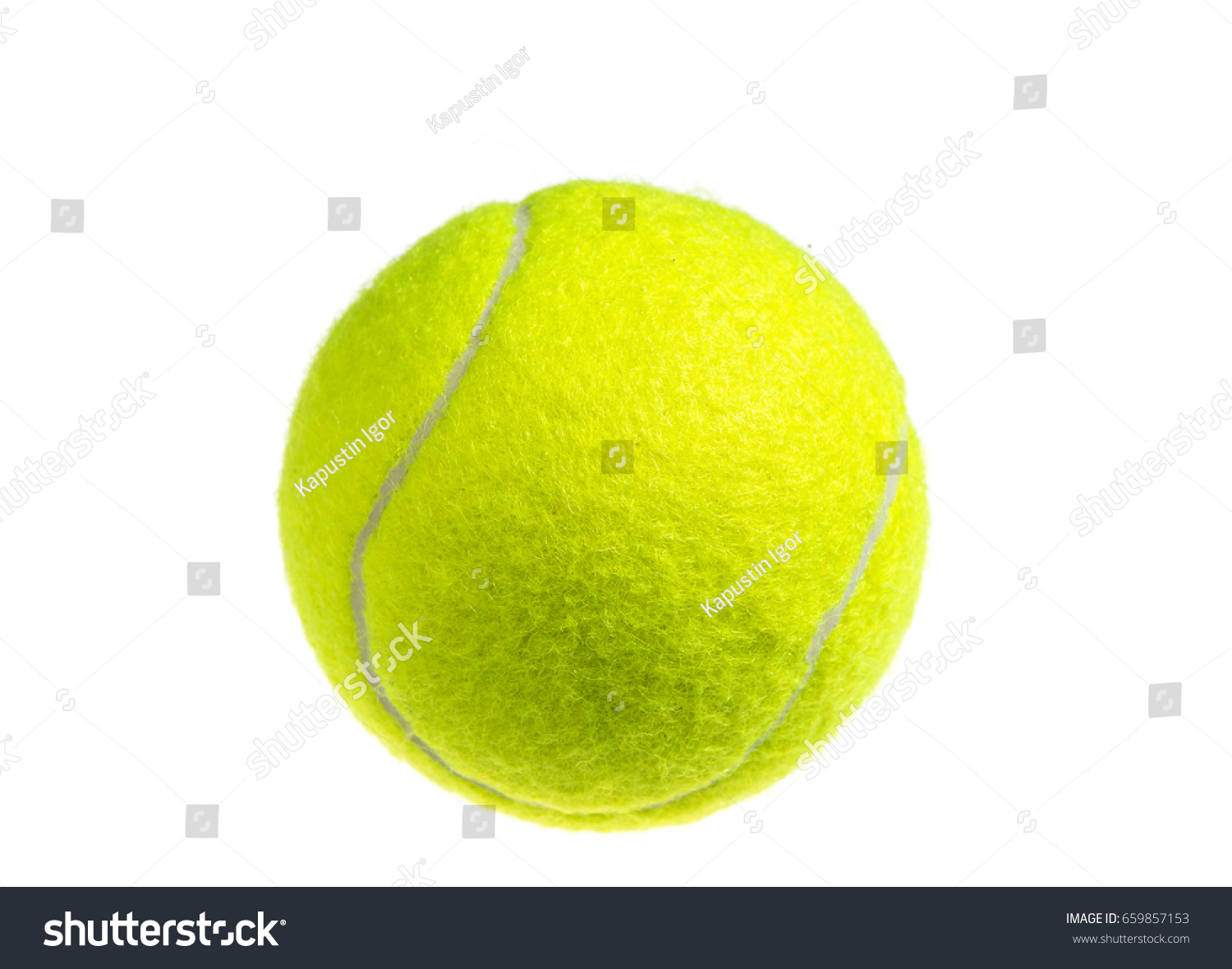 Tennis ball isolated on white background #659857153