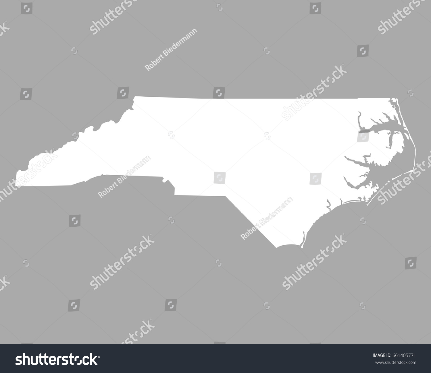 Map of North Carolina - Royalty Free Stock Vector 661405771 - Avopix.com