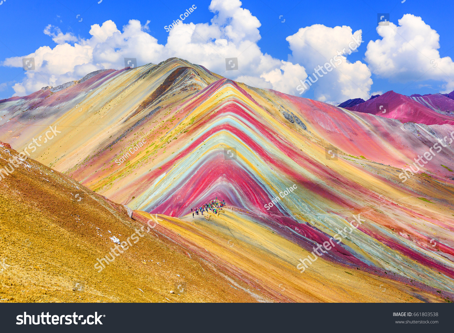 Vinicunca, Cusco Region, Peru. Montana de Siete Colores, or Rainbow Mountain. #661803538