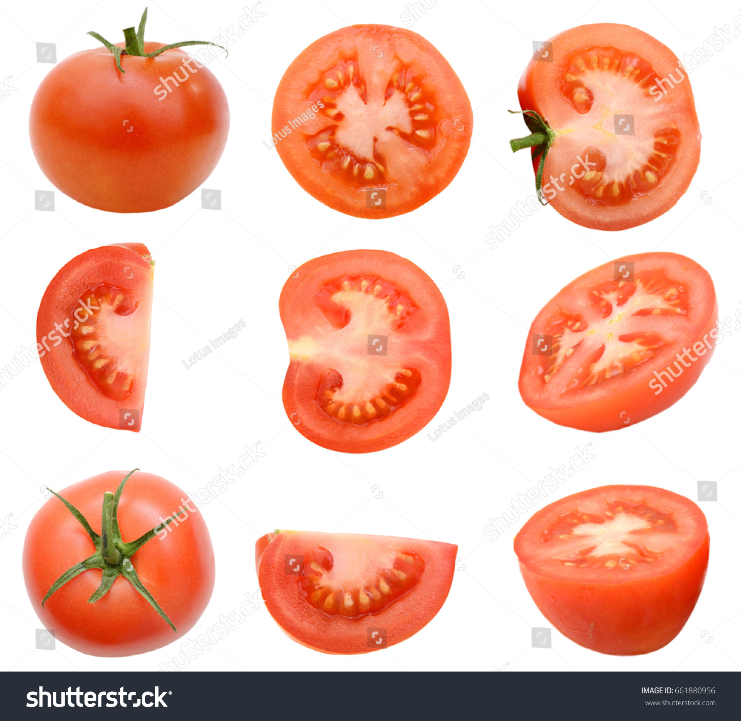 A slice tomato isolated #661880956
