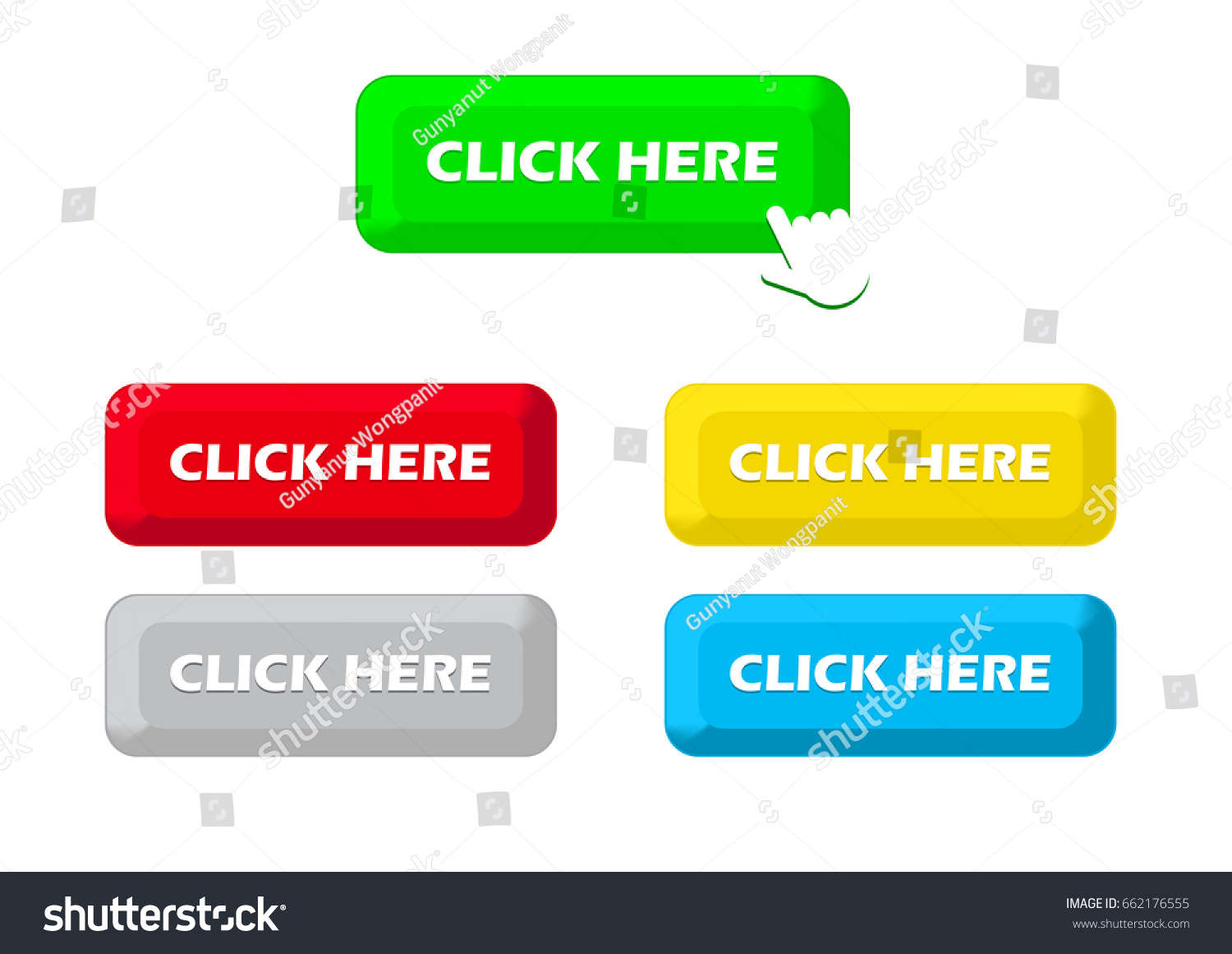 click here buttons set vector #662176555