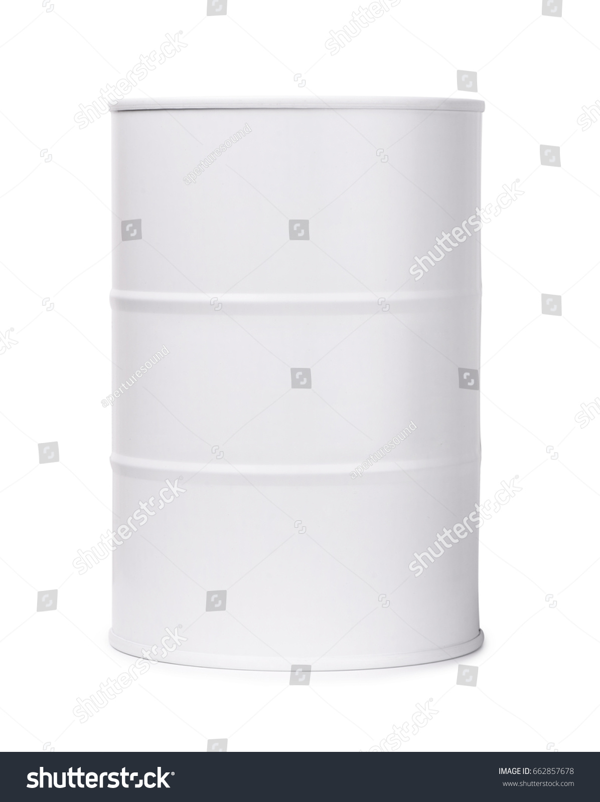 White barrel of fuel or chemicals isolated on a white background  #662857678