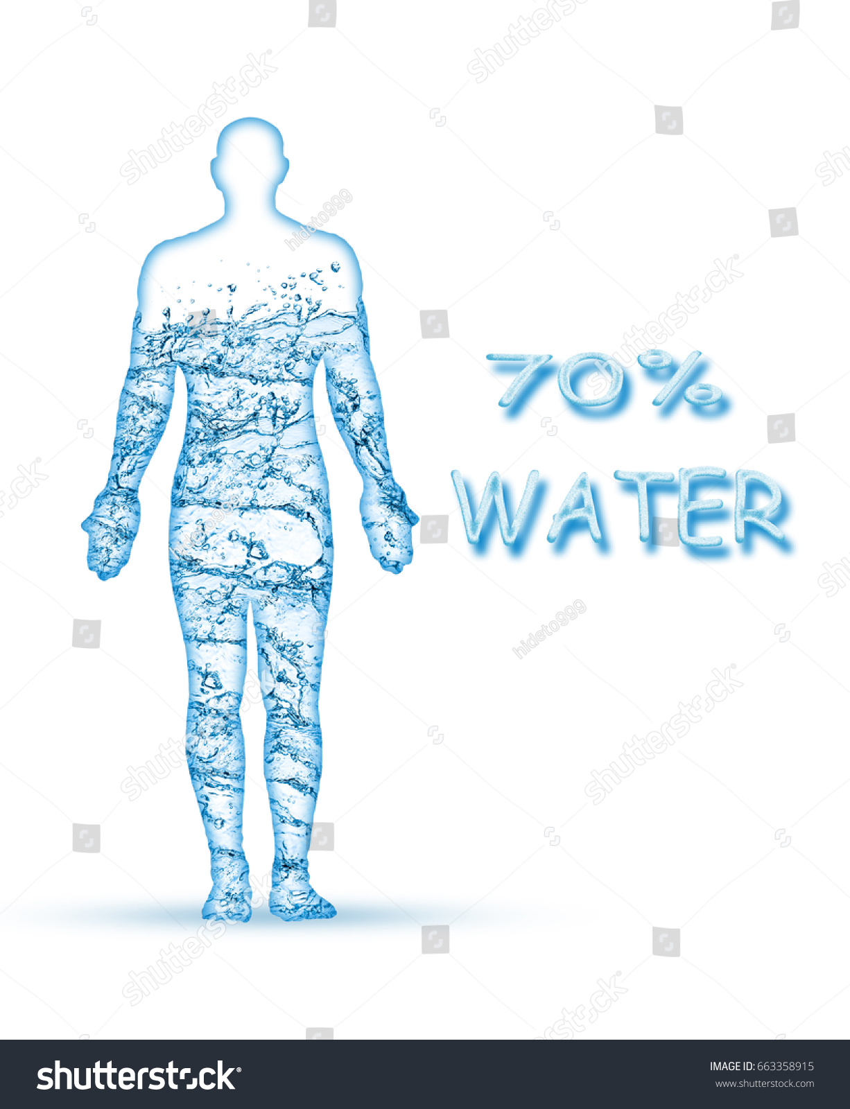 70 percent of a human body is water #663358915