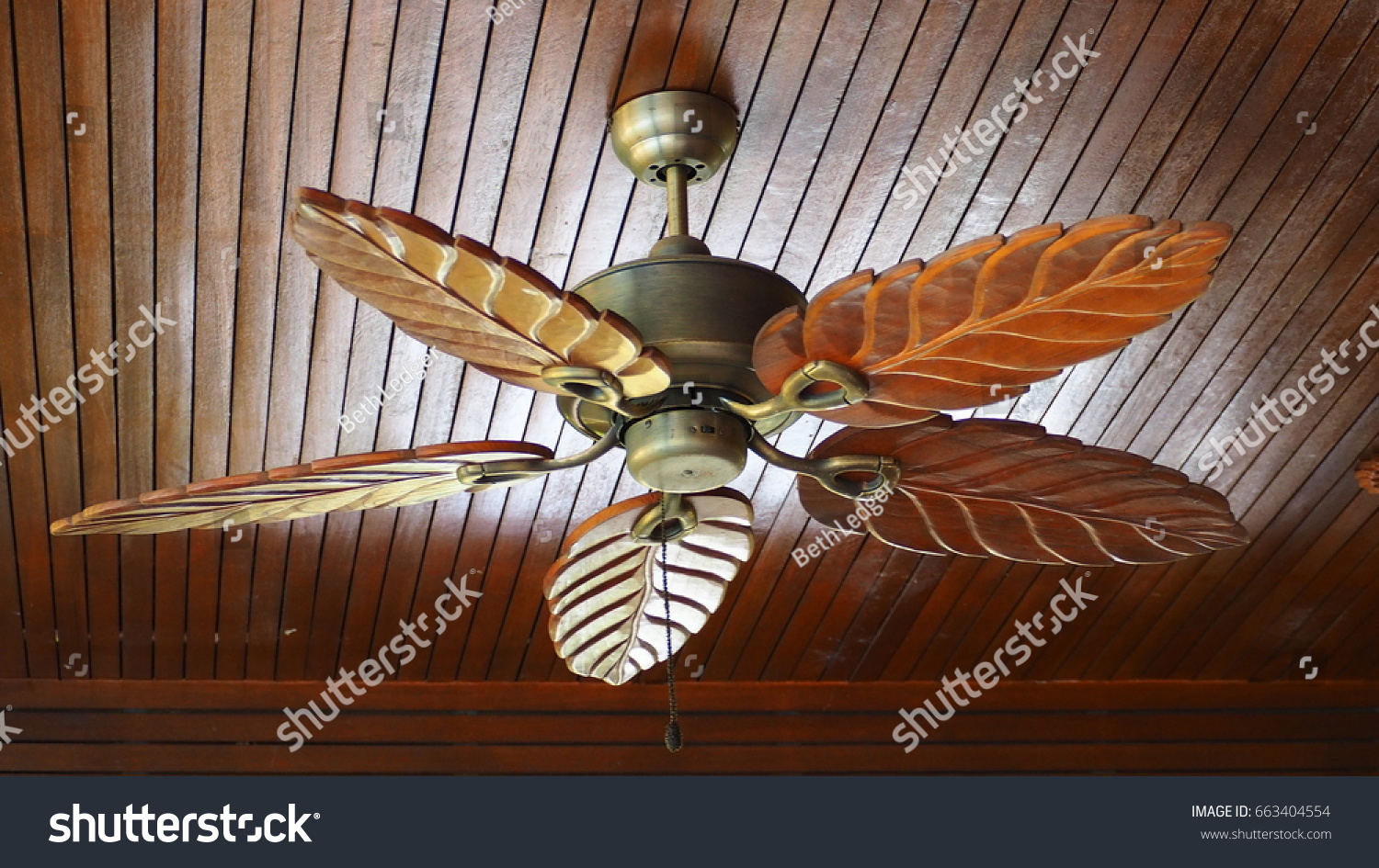 Wooden ceiling fan
 #663404554