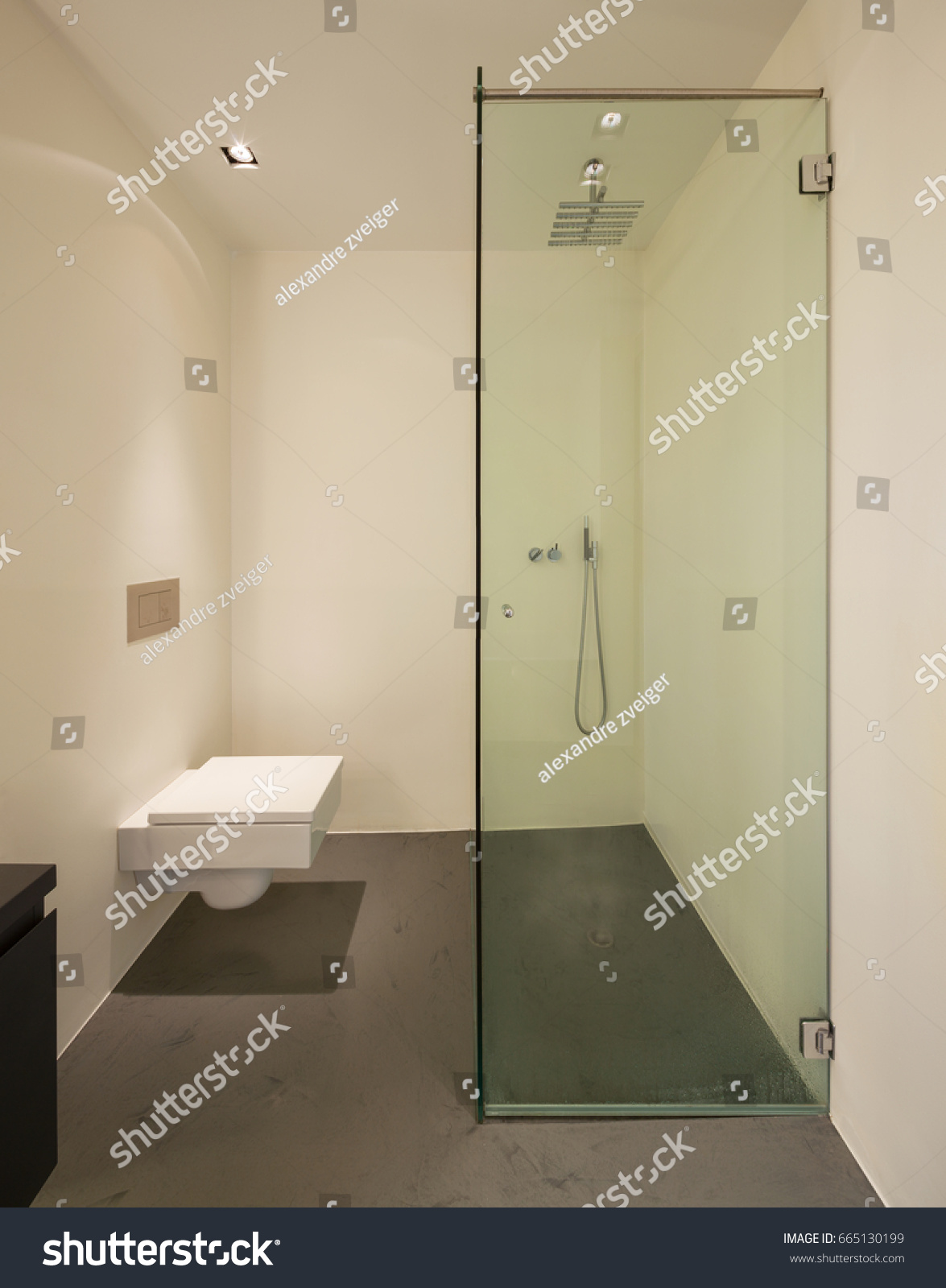 Luxury bathroom in a modern apartment. Nobody inside #665130199