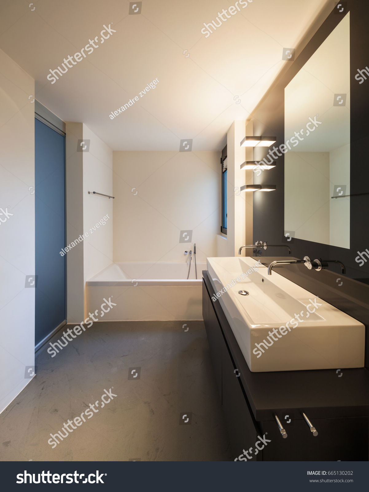 Luxury bathroom in a modern apartment. Nobody inside #665130202