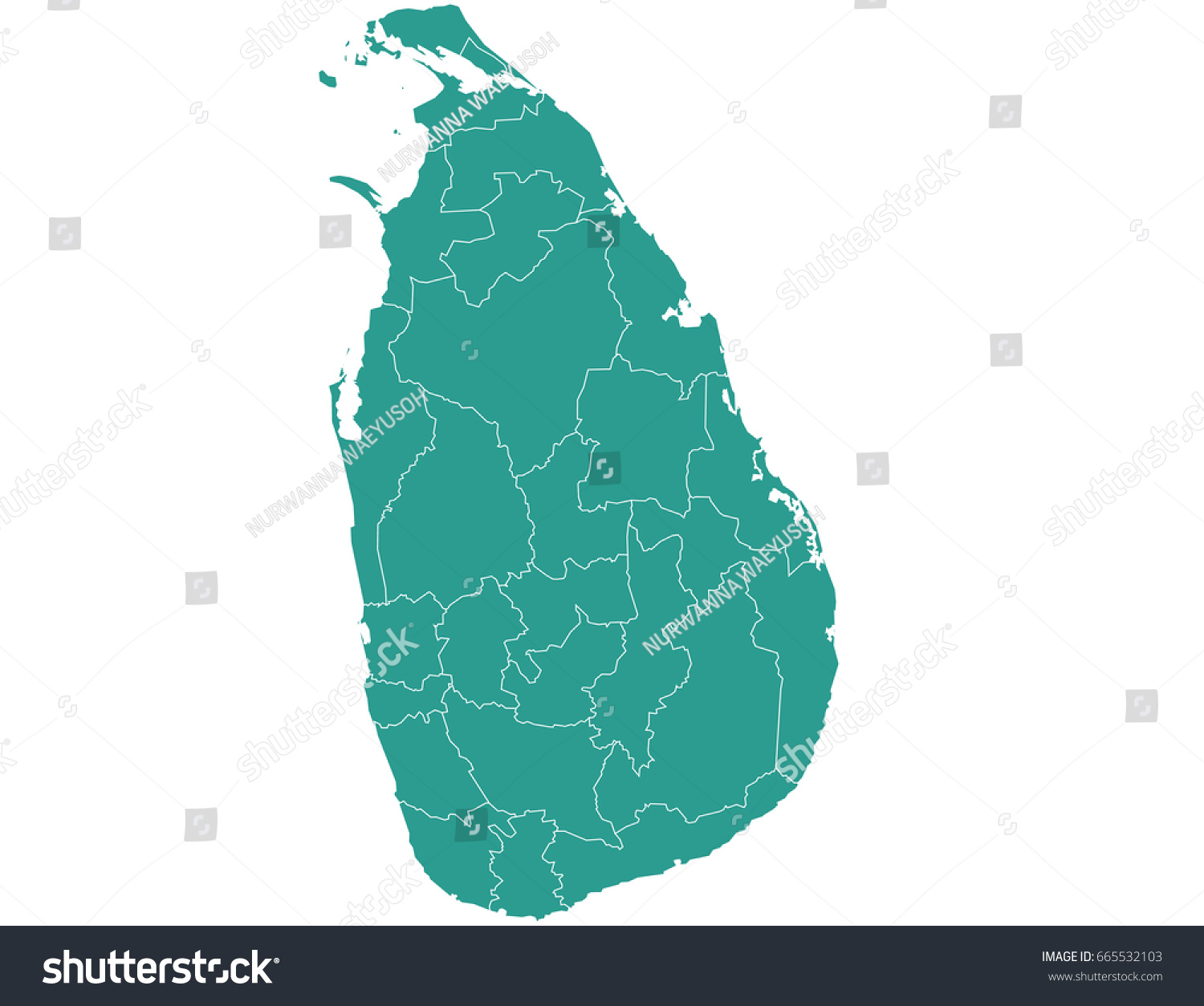 map of sriLanka isolated on white background - Royalty Free Stock ...