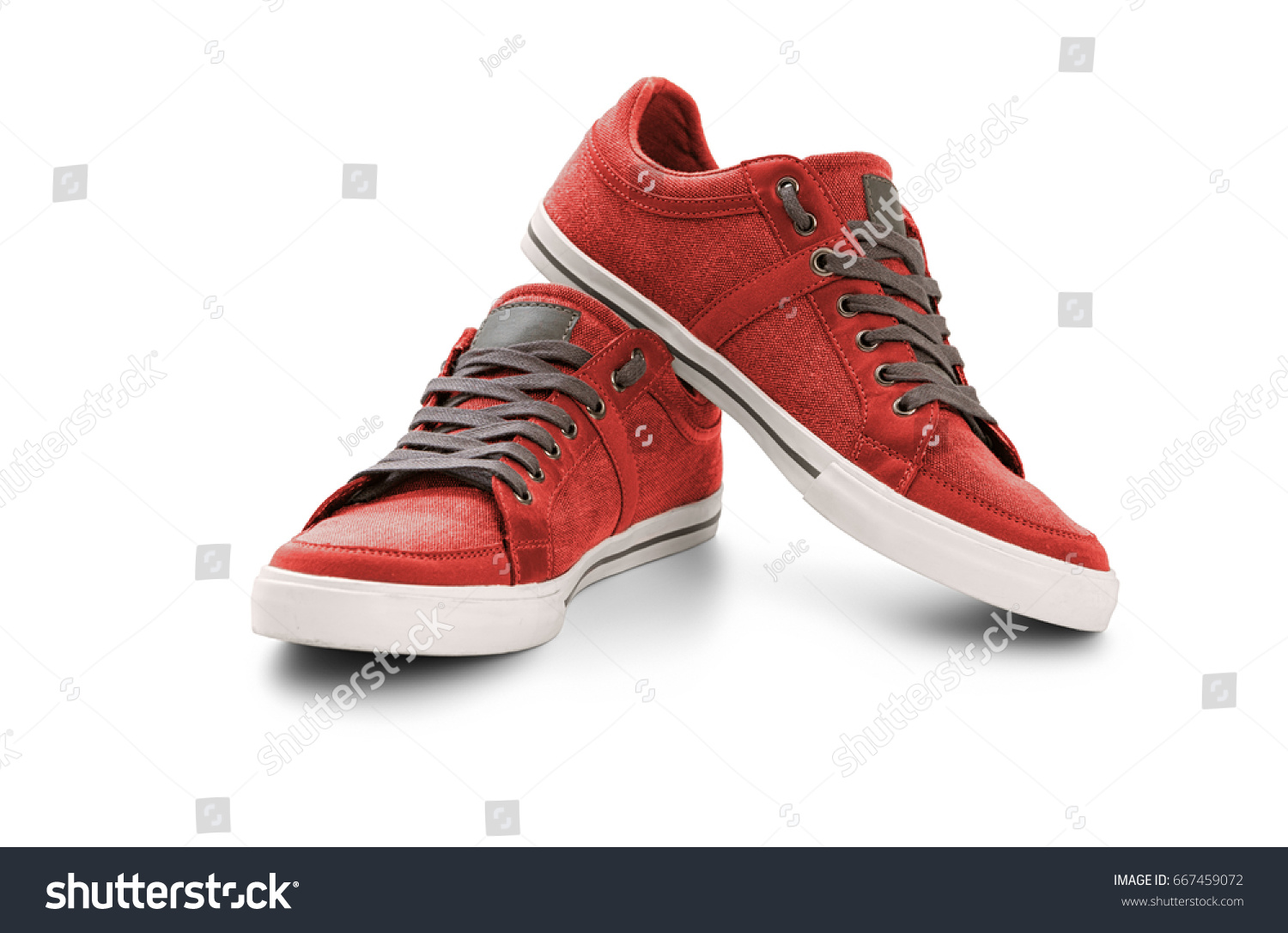 Casual shoes on white background, included clipping path #667459072