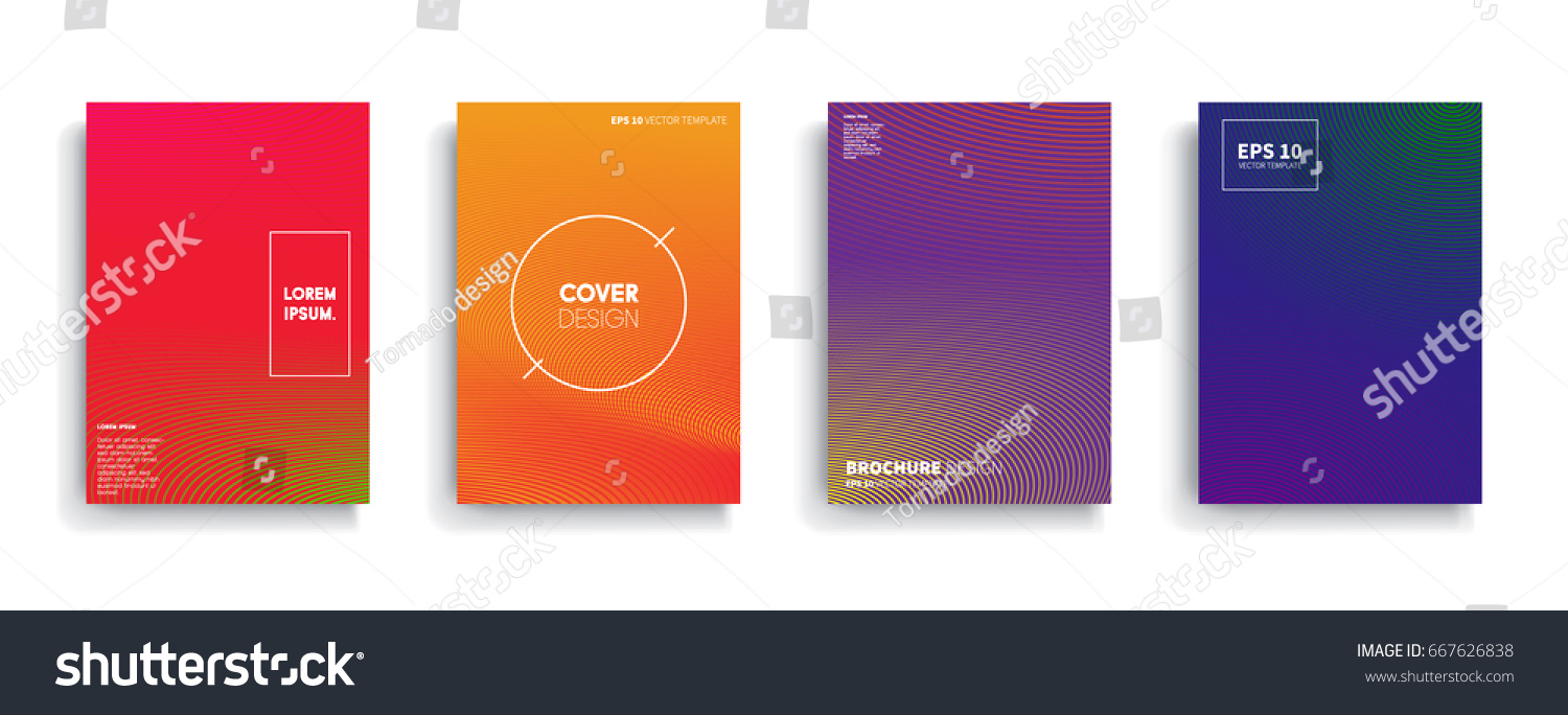 Minimal Vector covers design. Cool halftone gradients. Future Poster template. #667626838