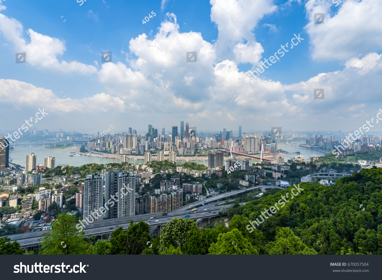The beautiful city scenery of Chongqing
 #670057504
