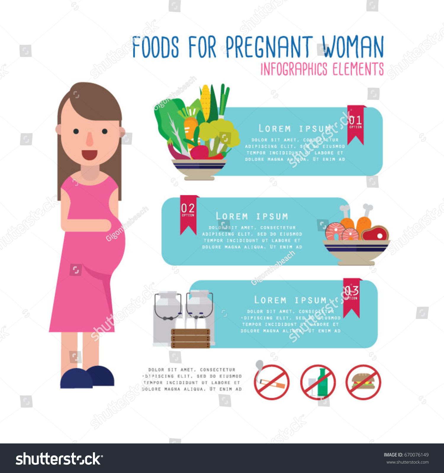 Foods for Pregnant woman infographics - Royalty Free Stock Vector ...