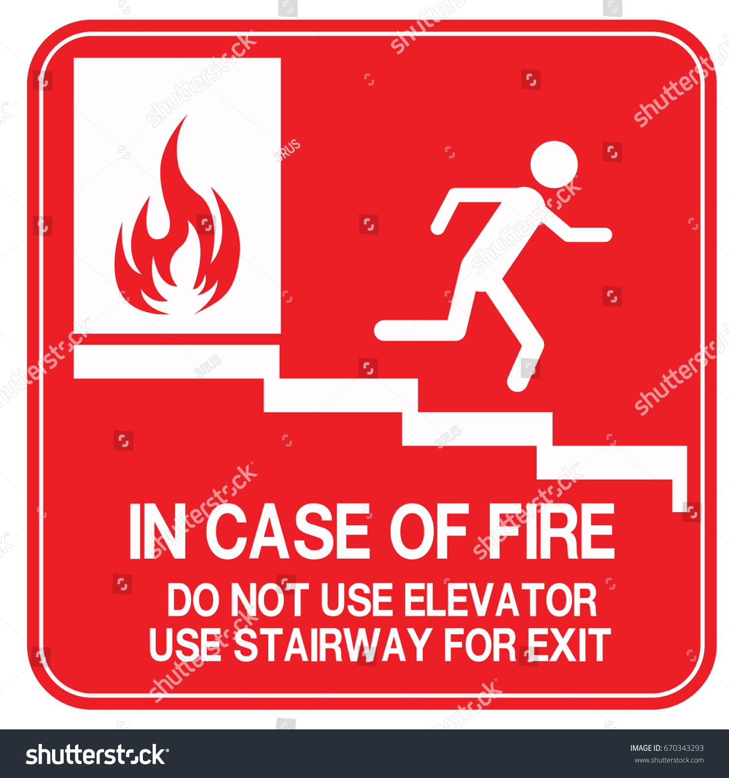 emergency exit, fire extinguisher sign - Royalty Free Stock Vector ...