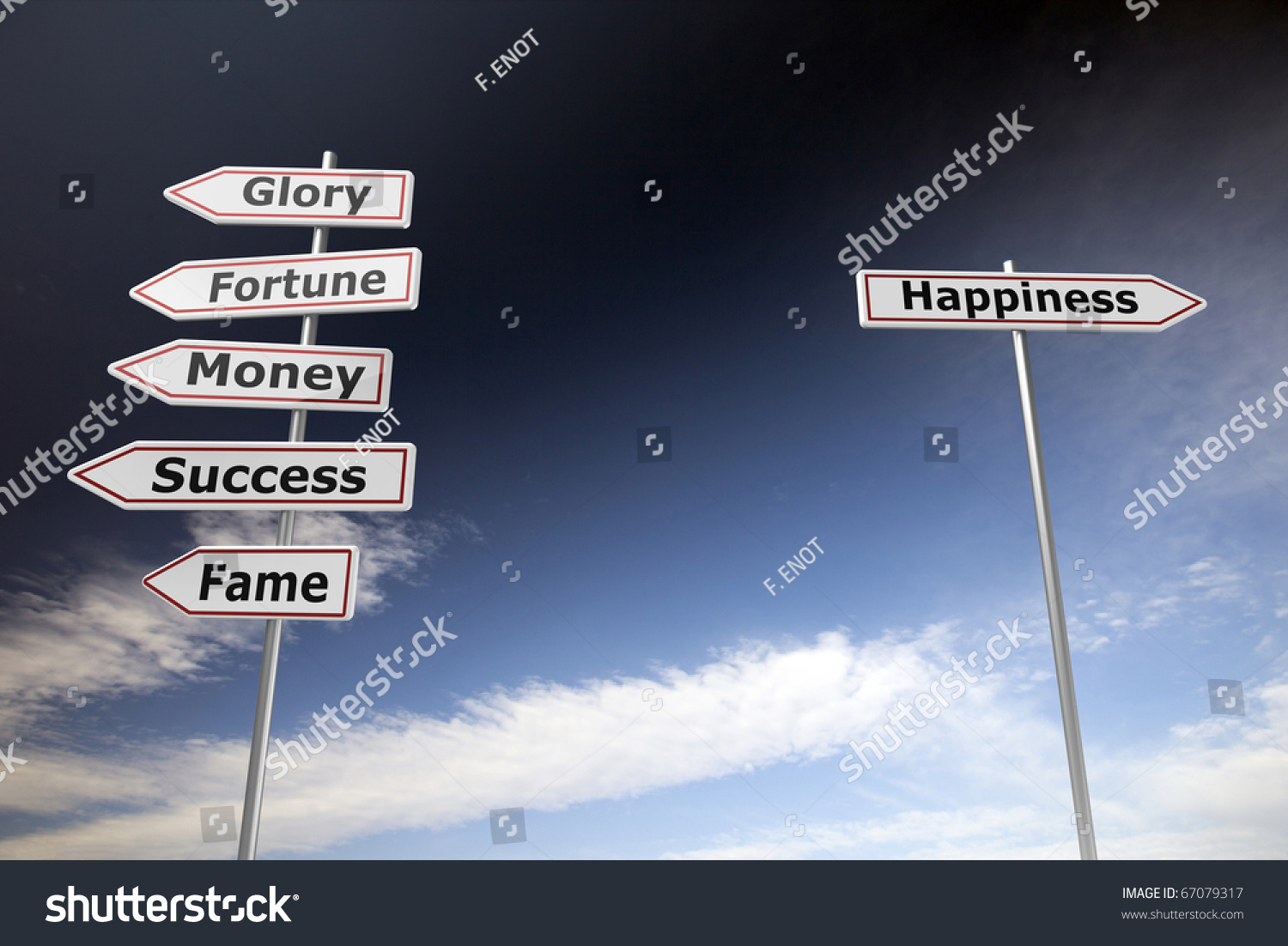 Road signs on blue sky to symbolize choices in - Royalty Free Stock ...