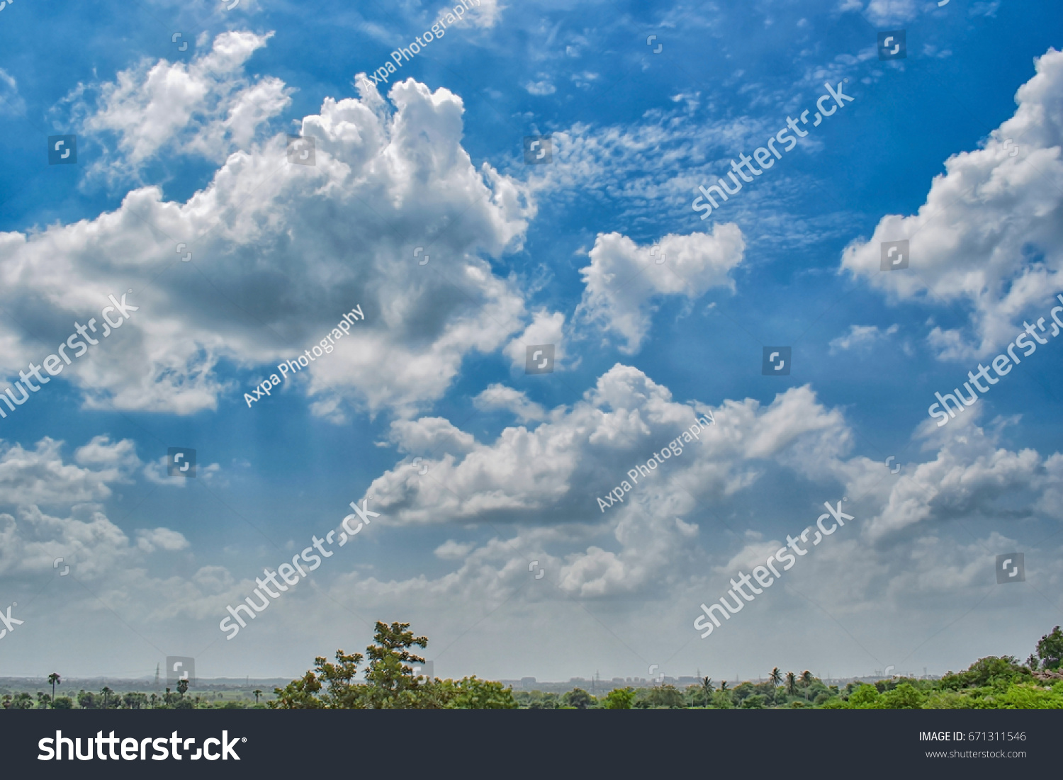 Blue Clouds Nature #671311546