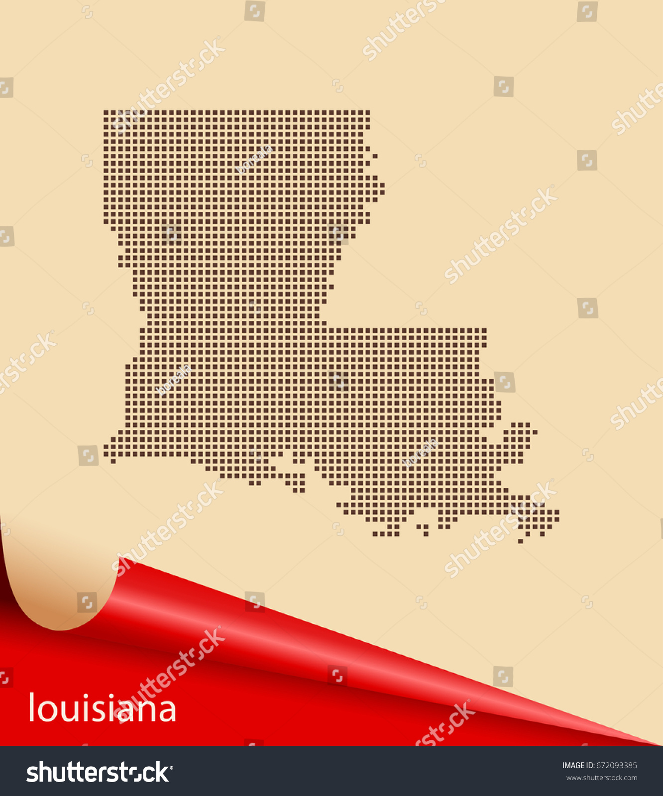 map of Louisiana #672093385