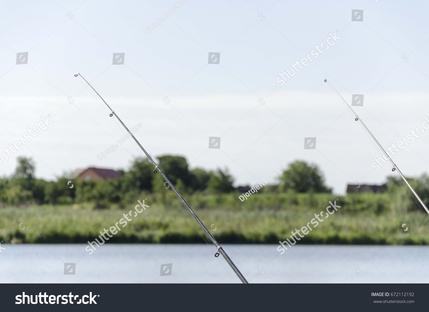fishing rod isolated #672112192