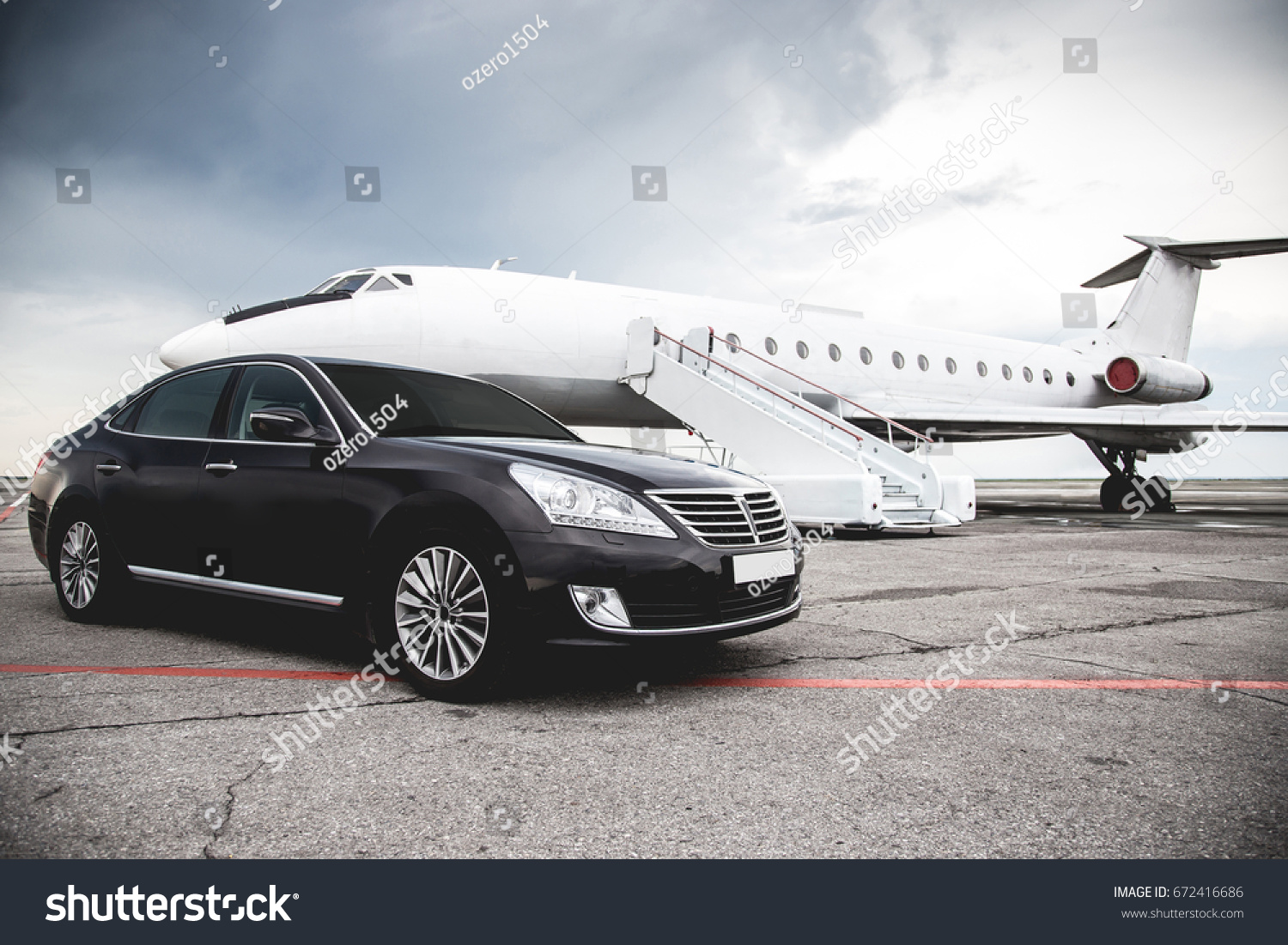 Business class service at the airport. Business class transfer. Airport shuttle #672416686
