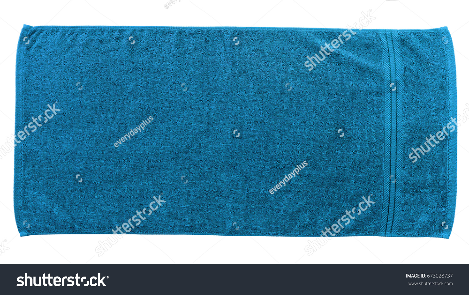 Blue beach towel isolated on white background #673028737
