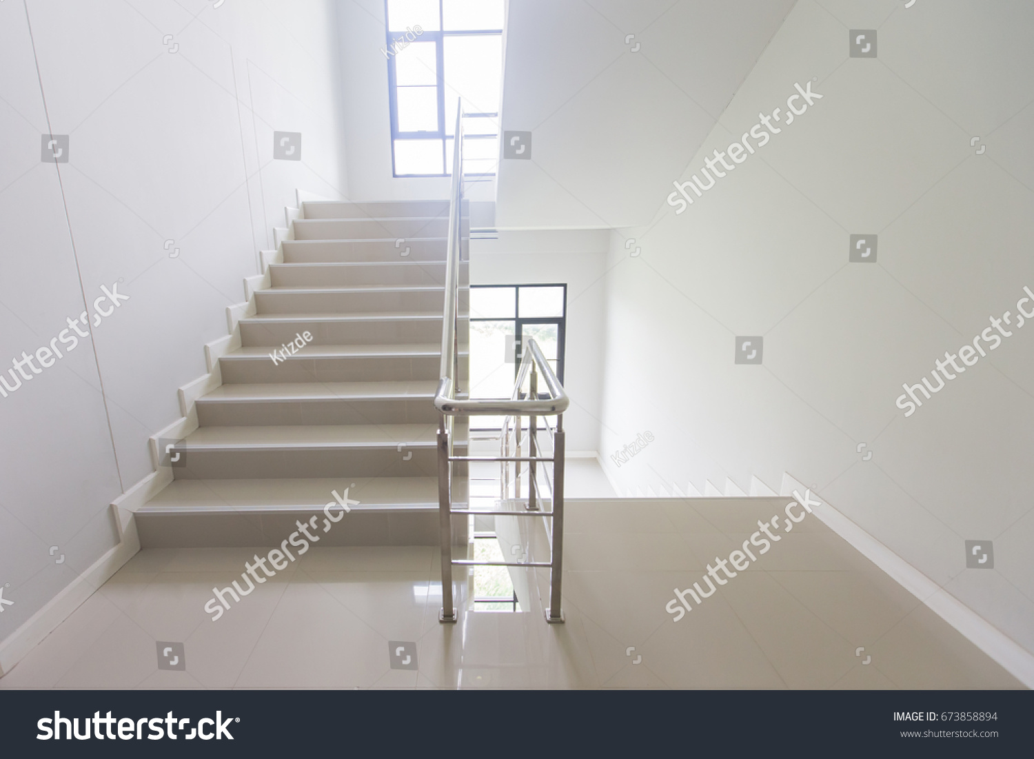 staircase - emergency exit in hotel, close-up staircase, interior staircases, interior staircases hotel, Staircase in modern house, staircase in modern building #673858894