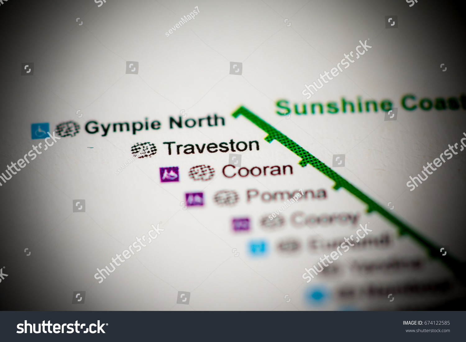 Traveston Station Brisbane Metro Map Royalty Free Stock Photo