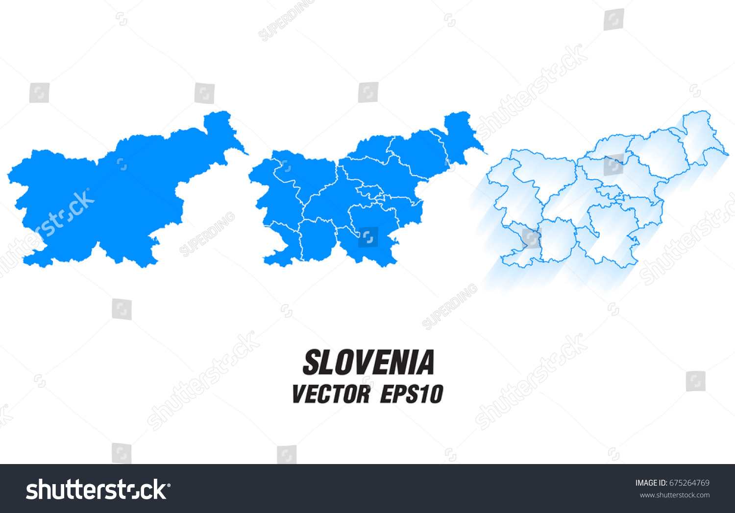 Set vector maps - Vector map of Slovenia,Vector - Royalty Free Stock ...