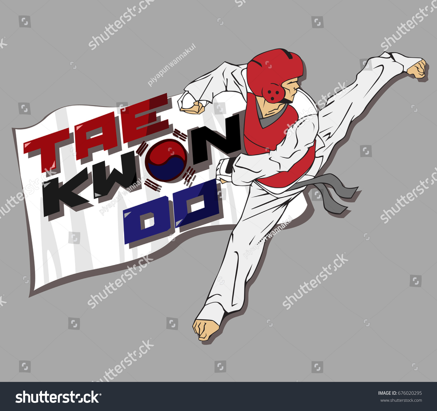 Taekwondo Martial art - Royalty Free Stock Vector 676020295 - Avopix.com