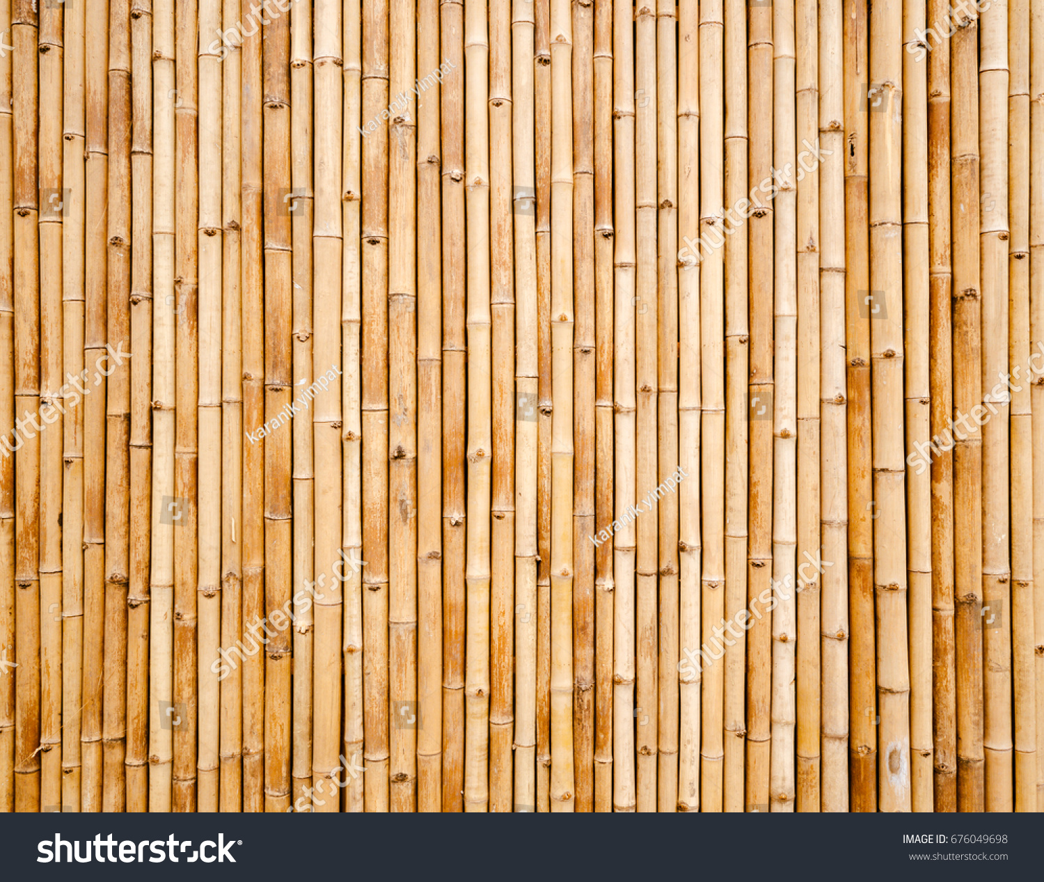 old brown tone bamboo plank fence texture for background #676049698