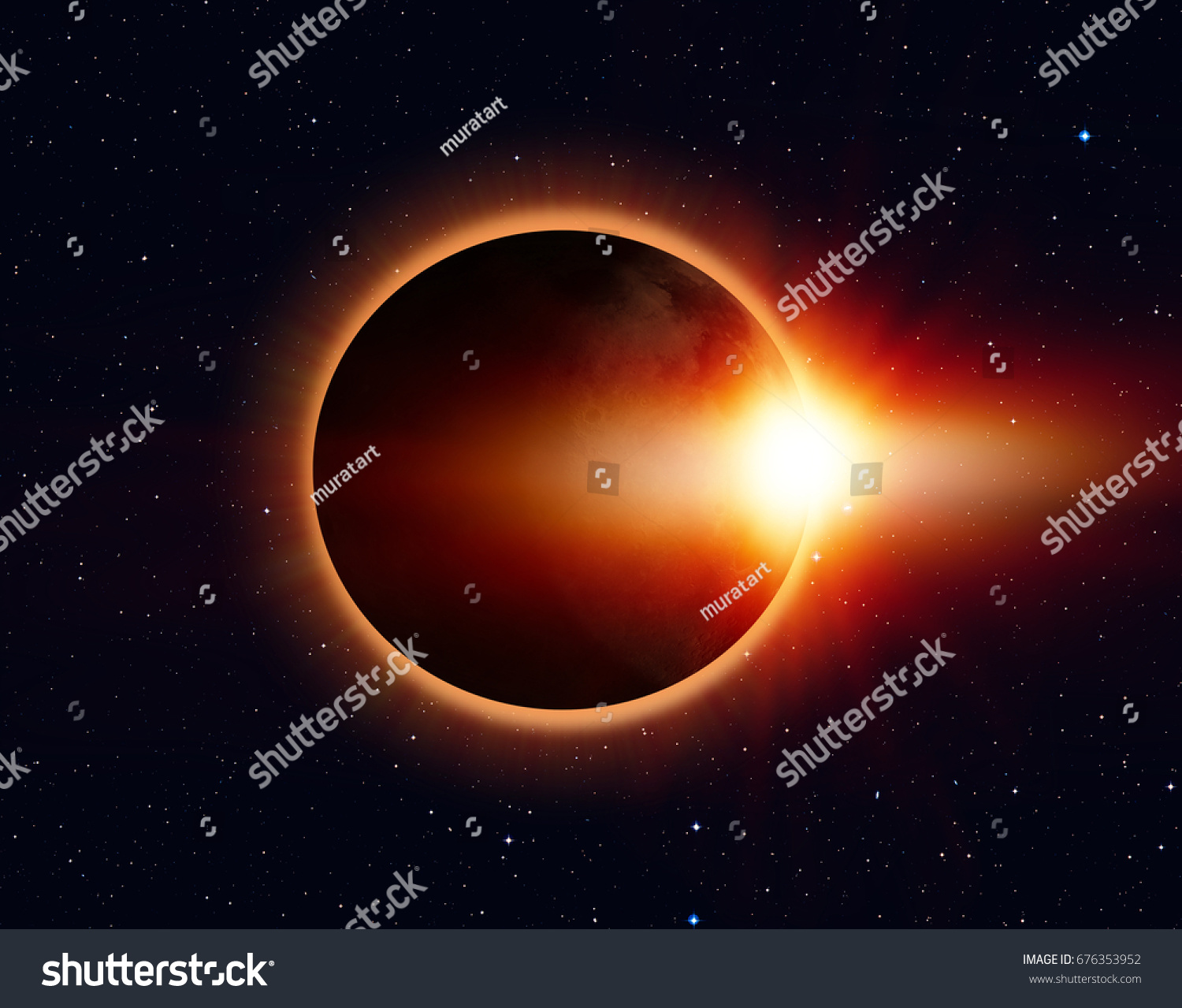 Solar Eclipse "Elements of this image furnished by NASA " #676353952