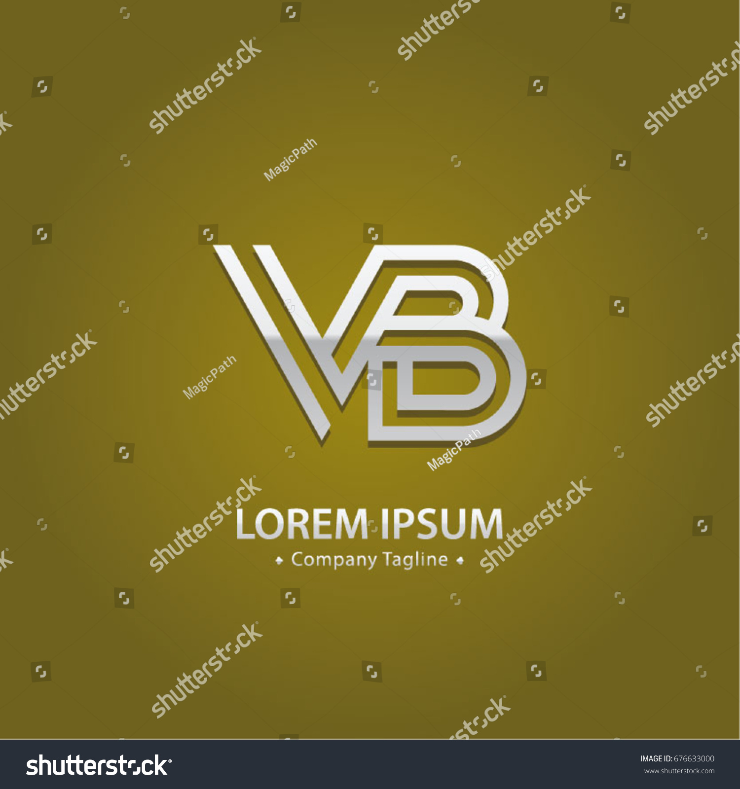 Abstract Logo Design Combinations Letter of V - Royalty Free Stock ...