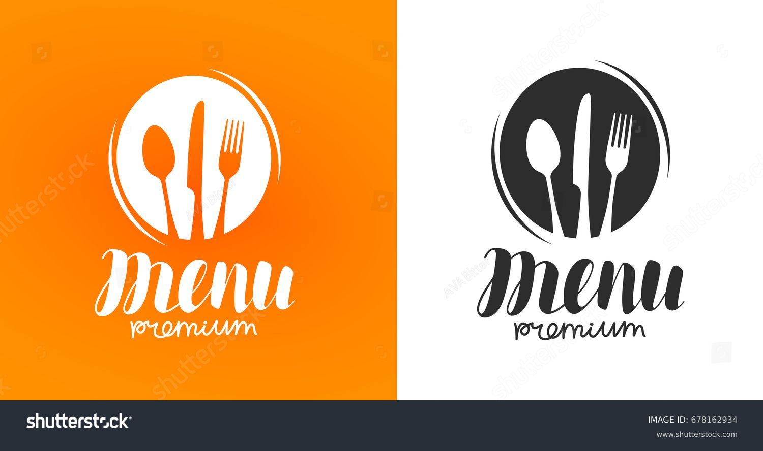 Cooking, cuisine logo. Icon and label for design menu restaurant or cafe. Lettering, calligraphy vector illustration #678162934