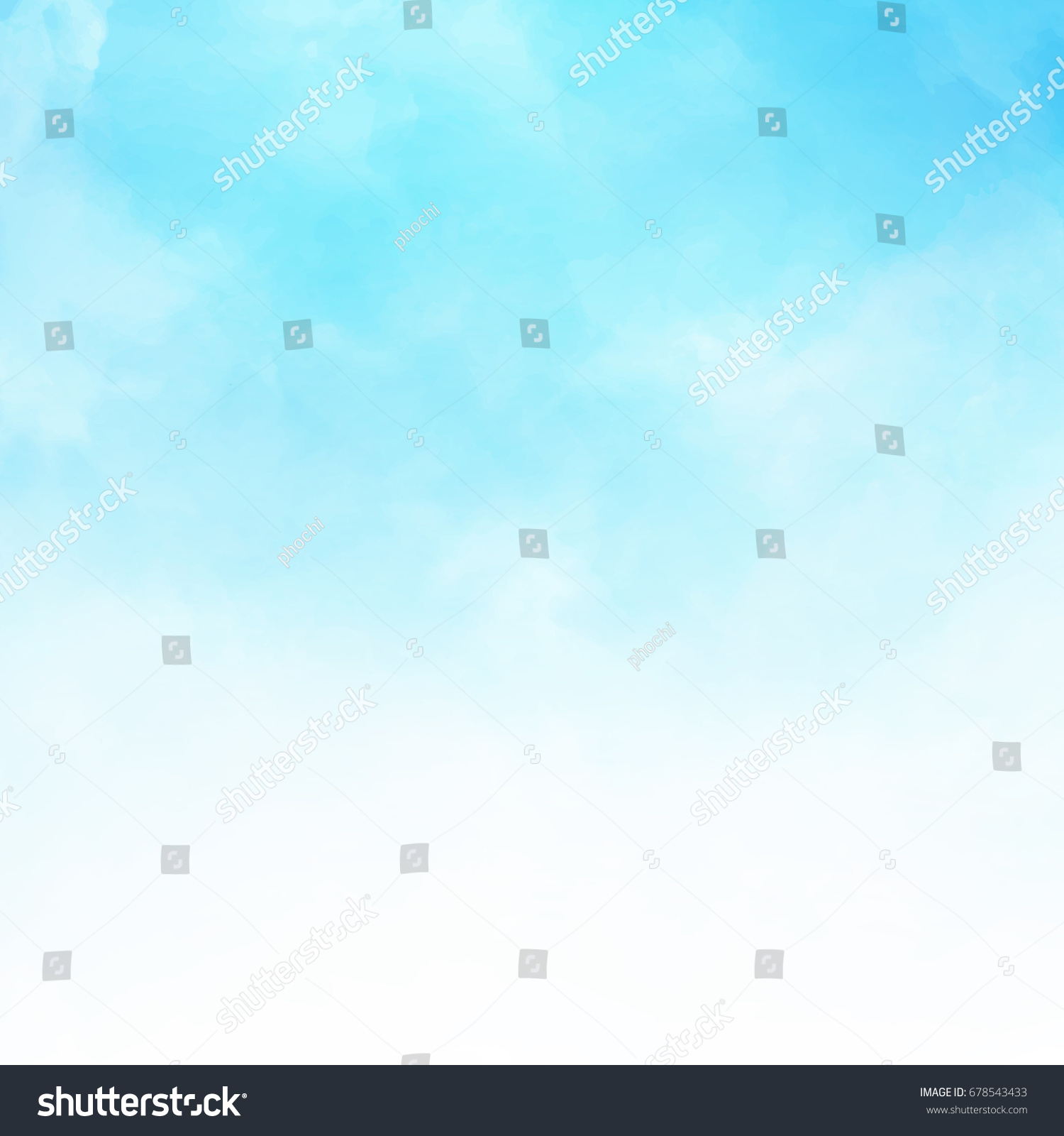 White cloud detail in blue sky vector illustration background with copy space #678543433
