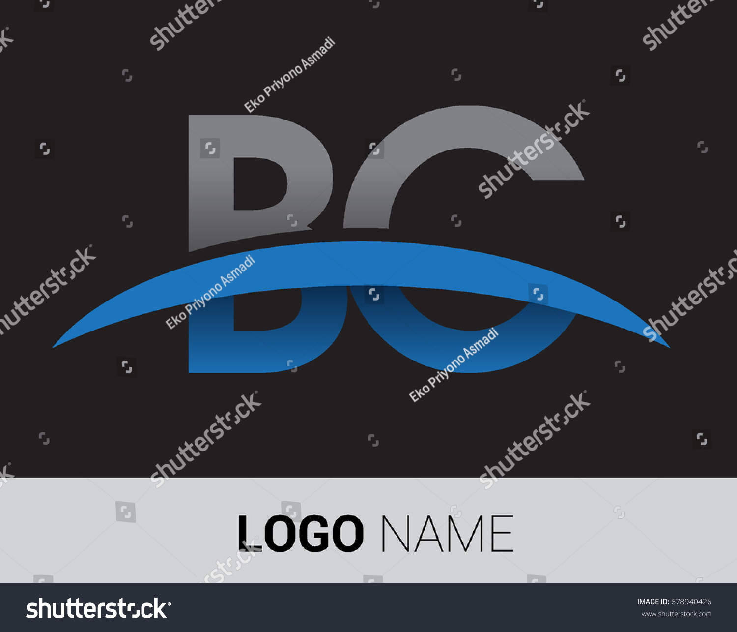 BG initial logo company name colored grey and - Royalty Free Stock ...