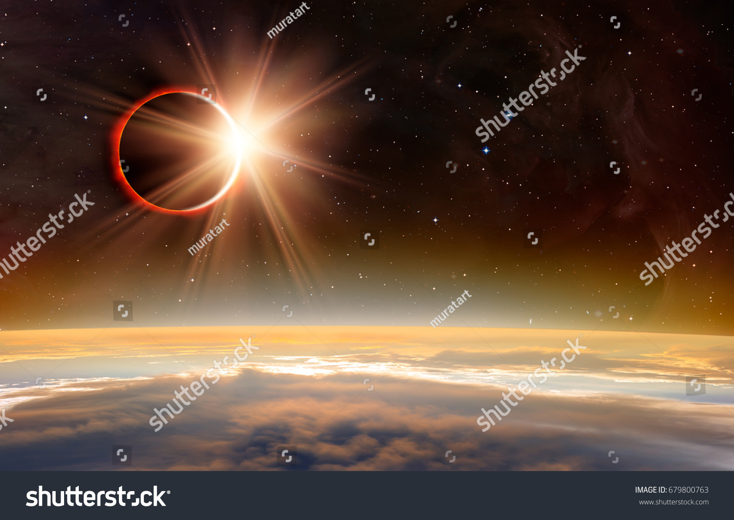 Solar Eclipse "Elements of this image furnished by NASA " #679800763