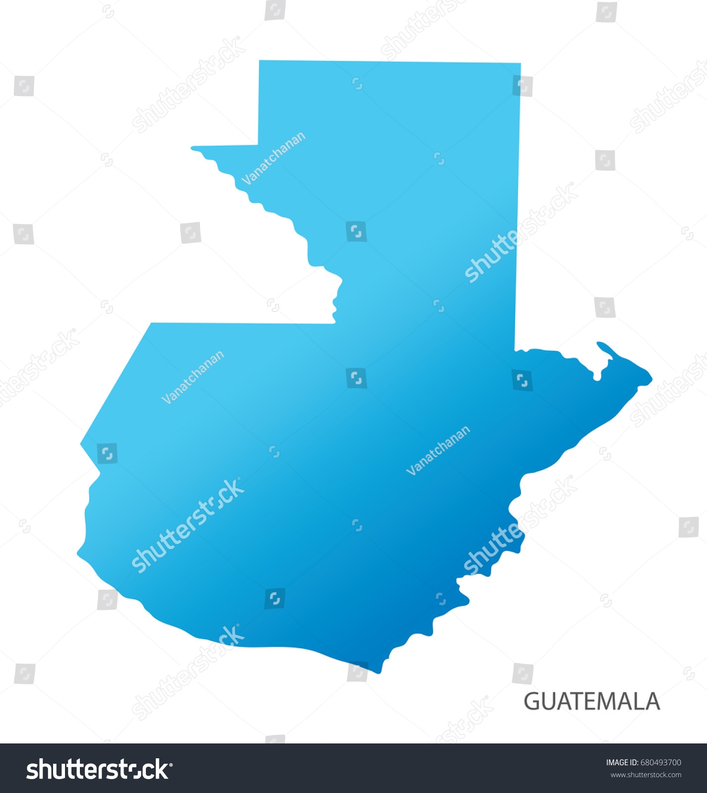 Map of Guatemala - Royalty Free Stock Vector 680493700 - Avopix.com