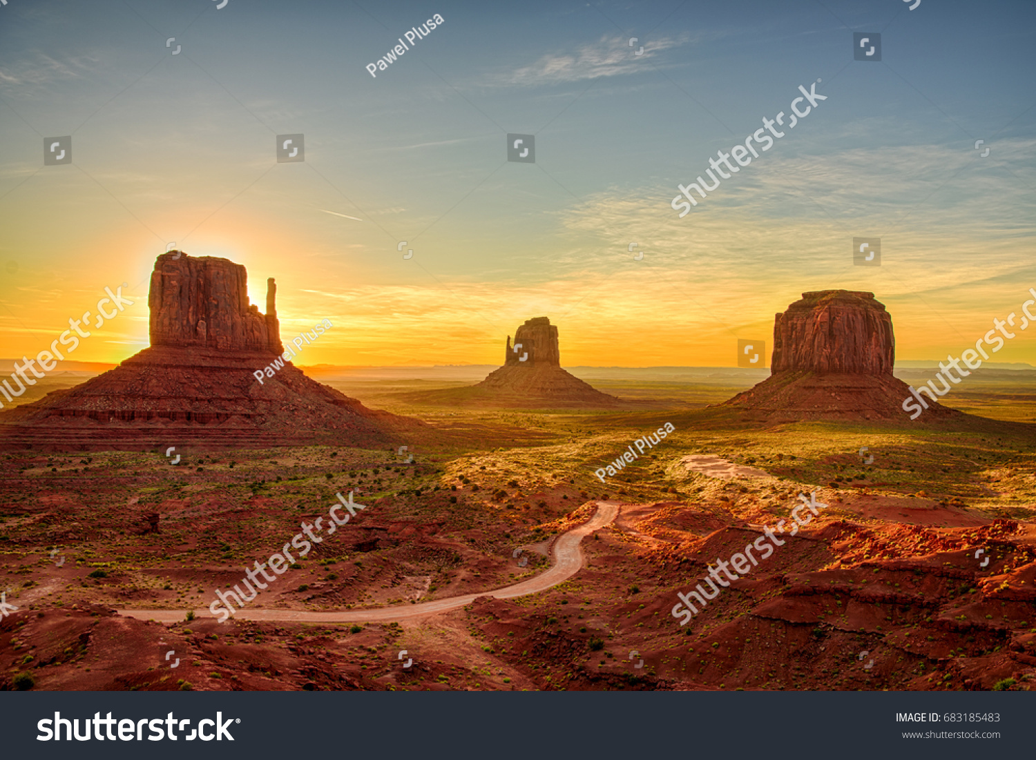 Sunrise view at Monument Valley, Arizona, USA #683185483