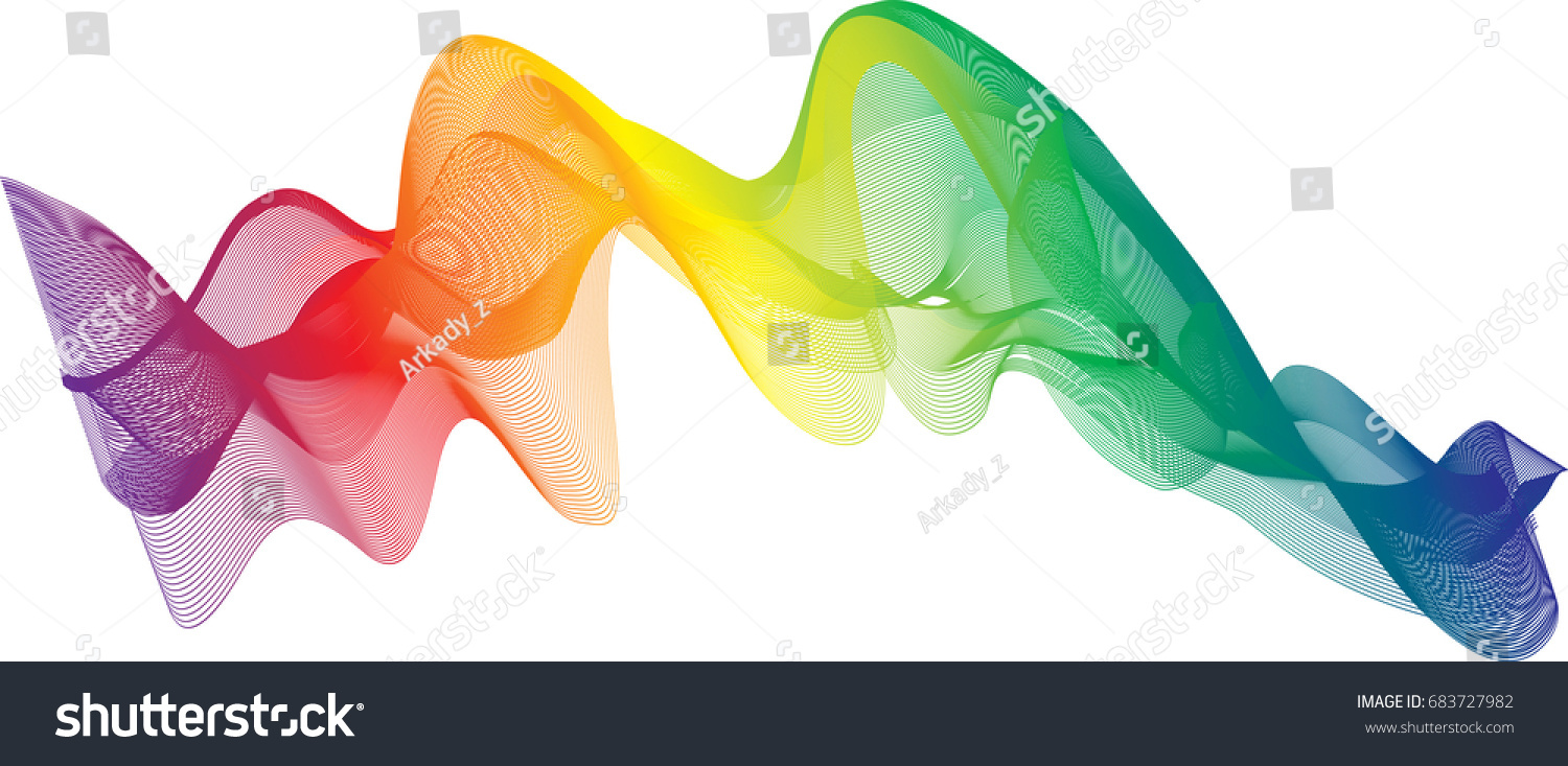 Abstract Wave Vector Background Rainbow Waved Royalty Free Stock