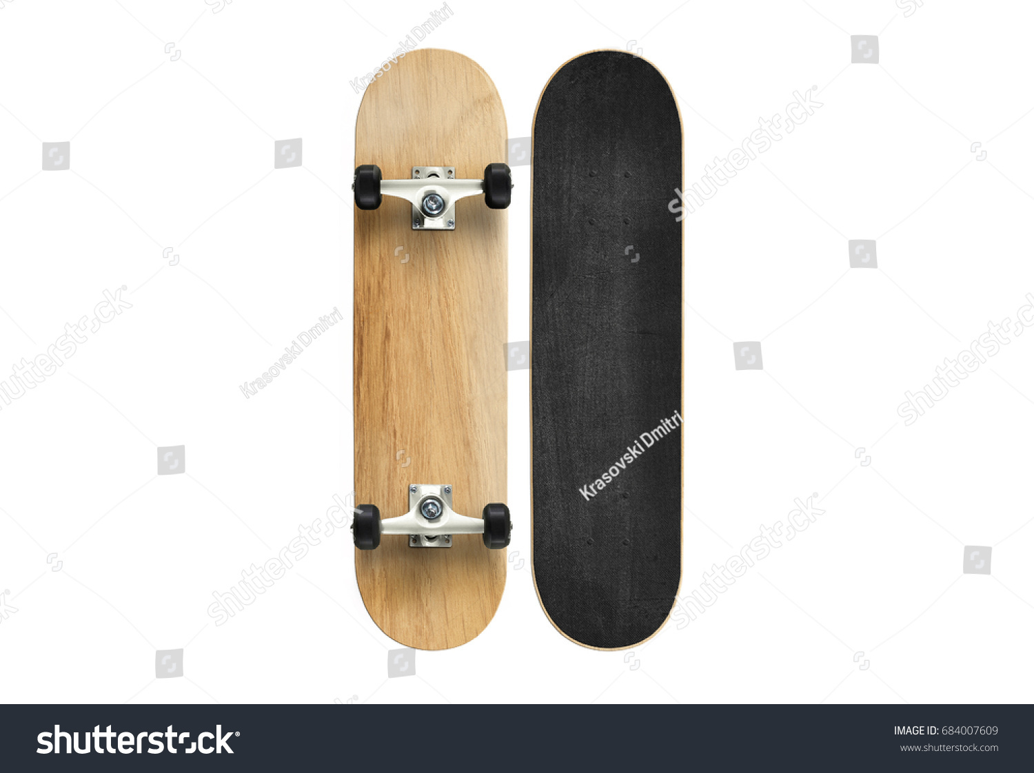 Skateboard isolated on white background. Sport #684007609