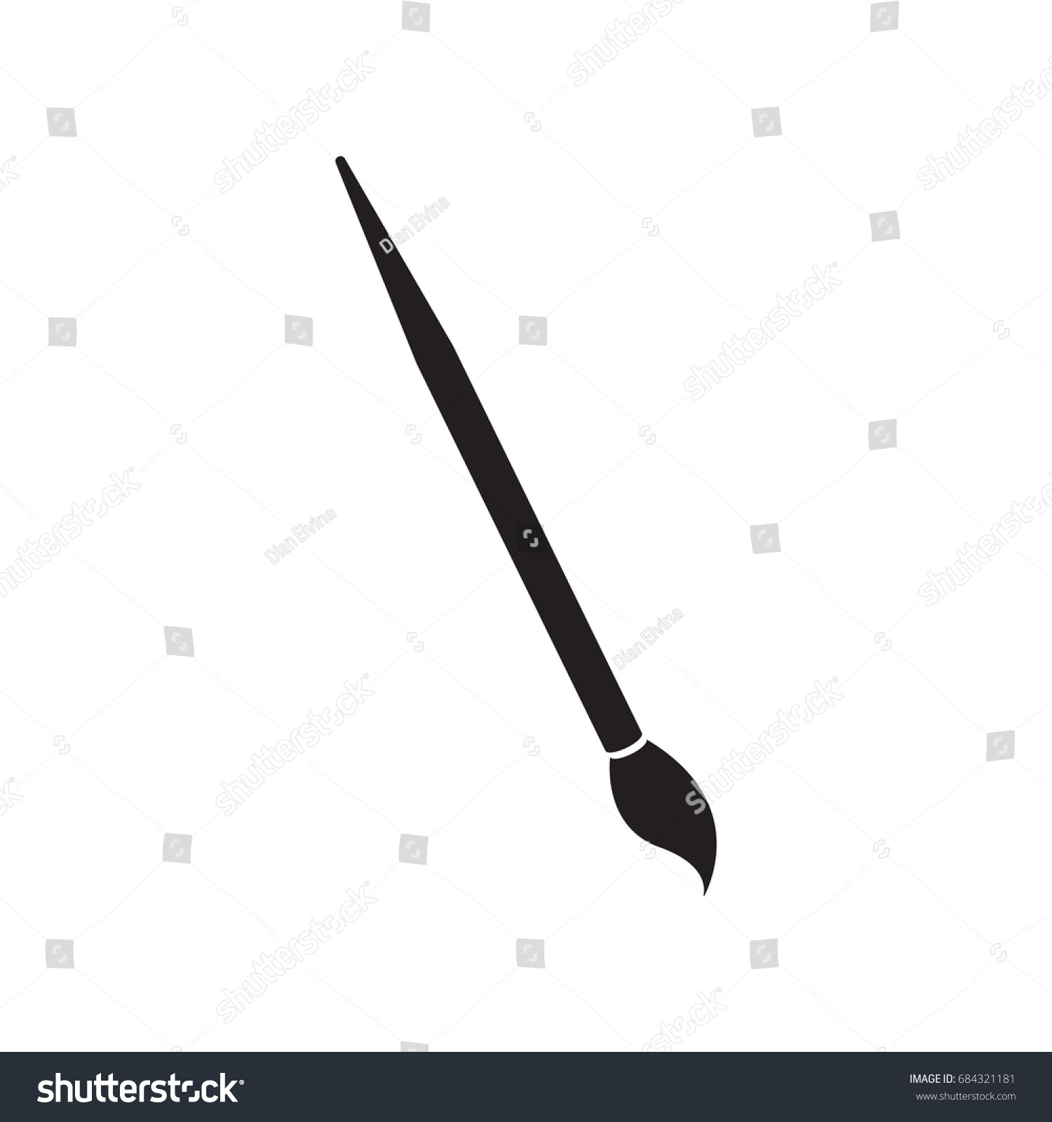 paint brush isolated vector #684321181