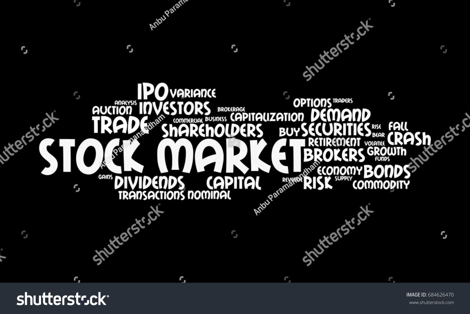 Stock Market Word Cloud - Royalty Free Stock Photo 684626470 - Avopix.com