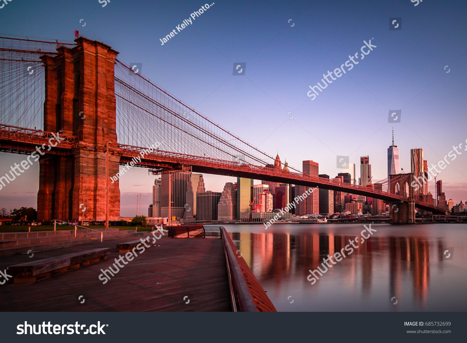 Brooklyn bridge at sunrise #685732699