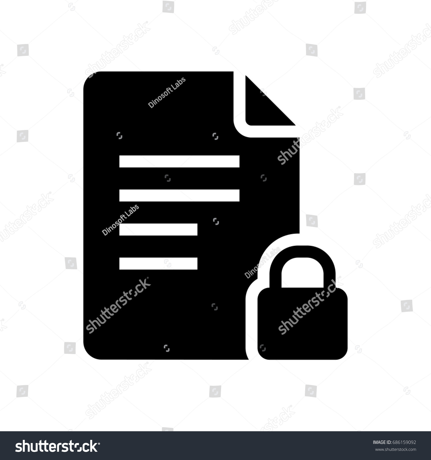 File lock - Royalty Free Stock Vector 686159092 - Avopix.com