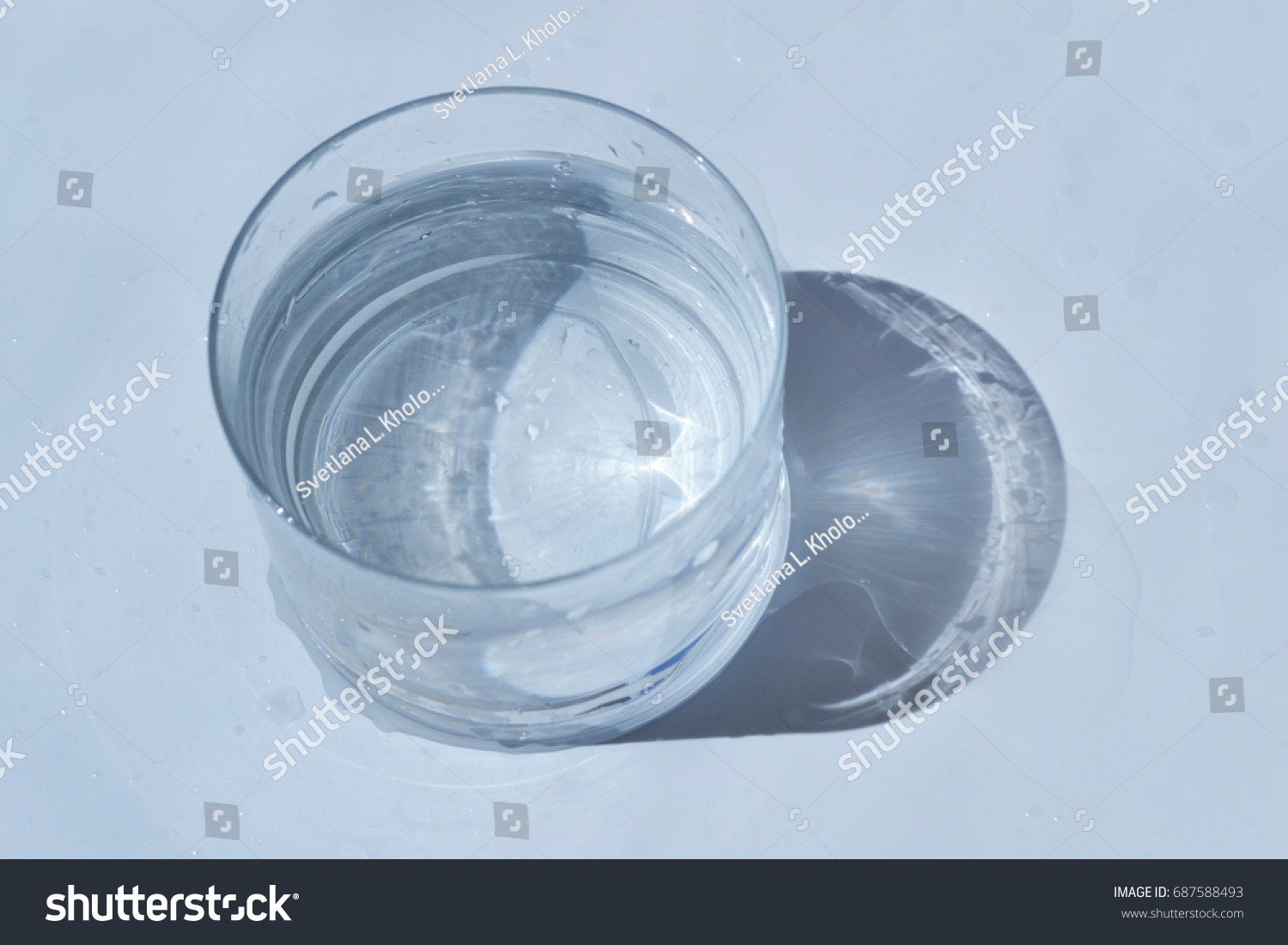 Pure water in a glass #687588493